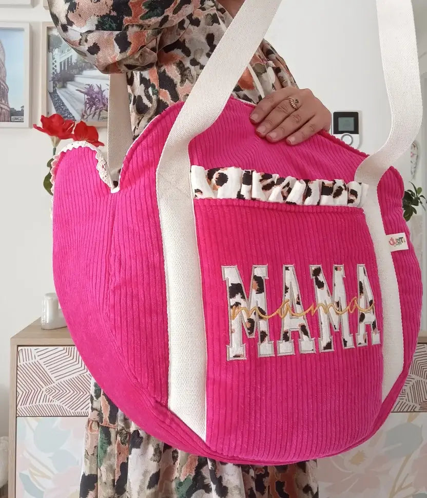 Mama Cabas Fuchsia | Léopard
