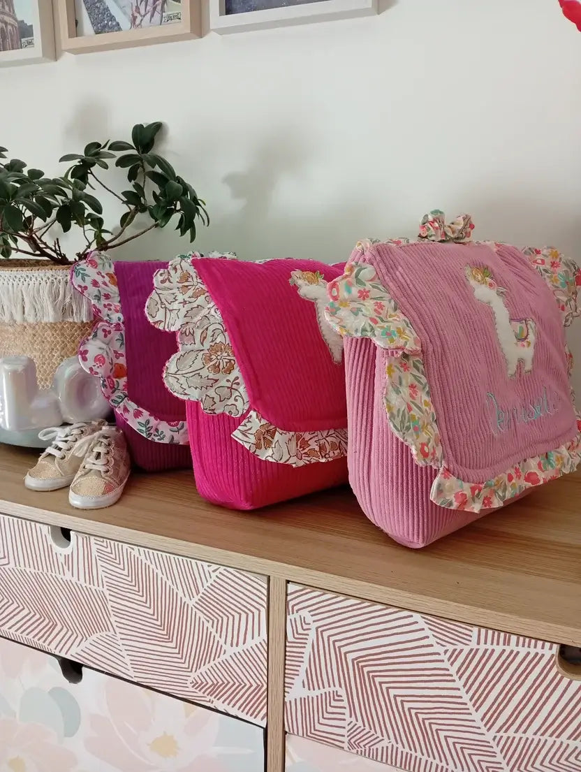 Le 1er sac de demoiselle Lama | Fuchsia - Pastel