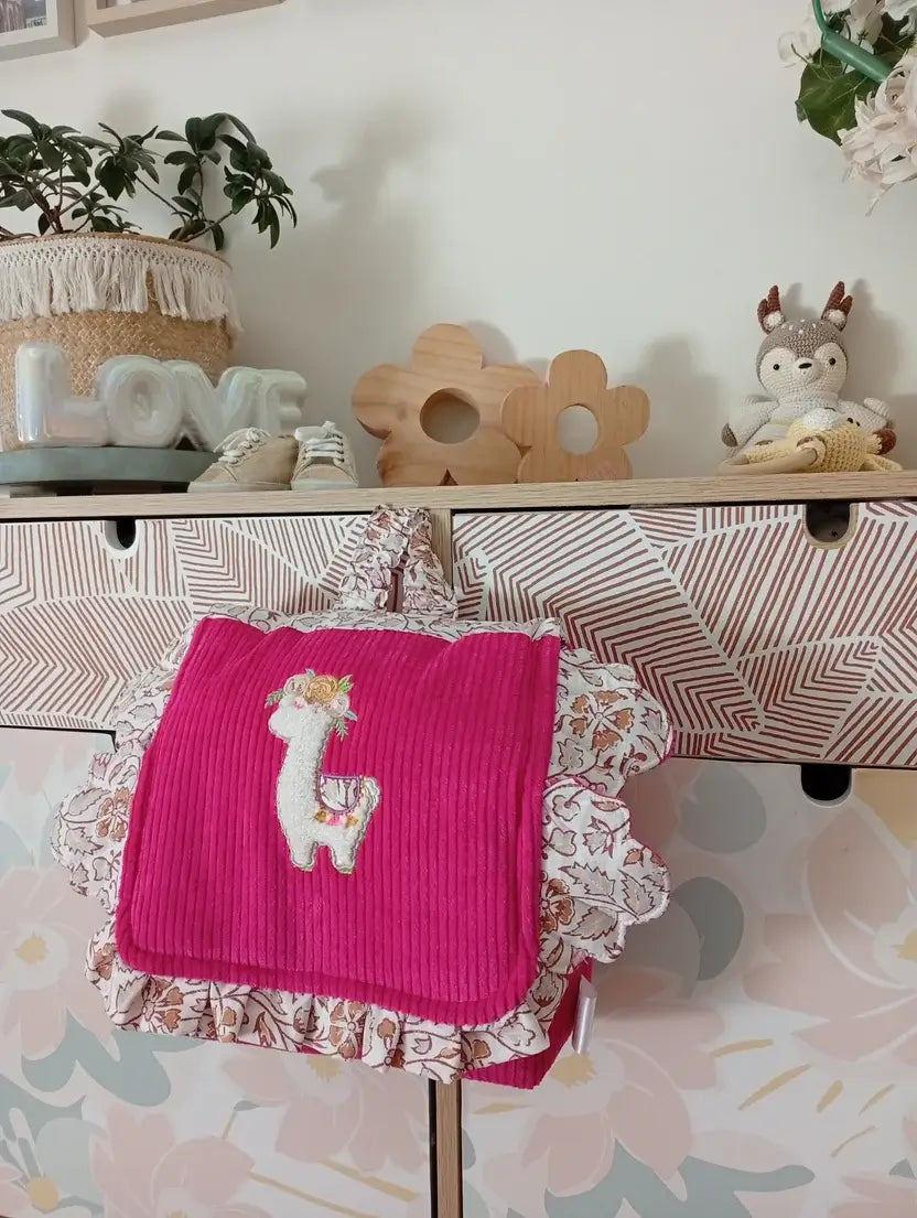 Le 1er sac de demoiselle Lama | Fuchsia - Pastel