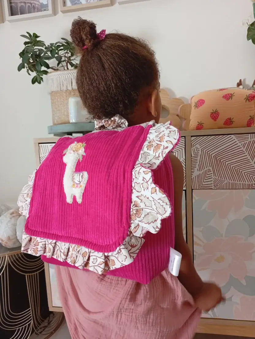 Le 1er sac de demoiselle Lama | Fuchsia - Pastel