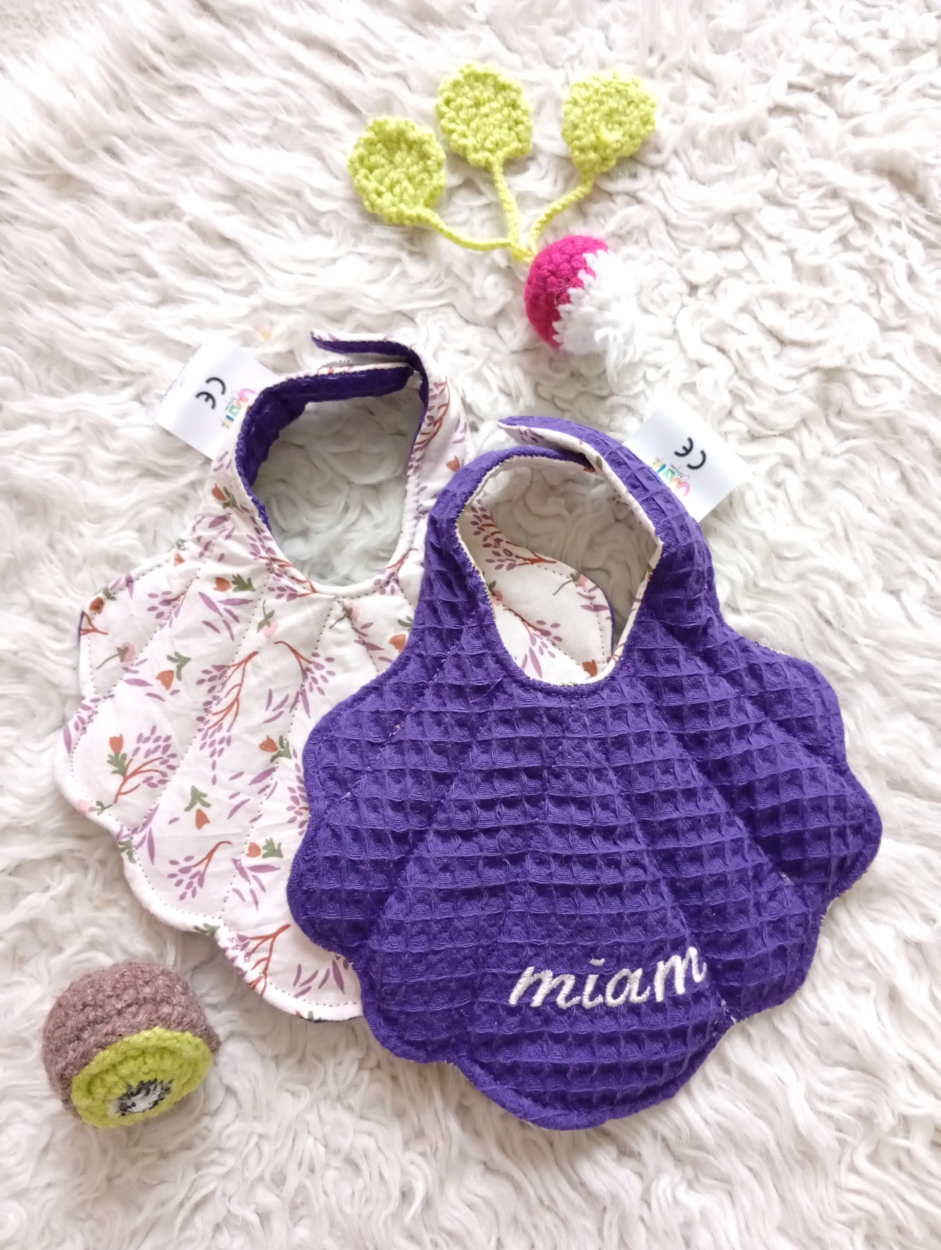 Bavoirs Coquillage Fleurie