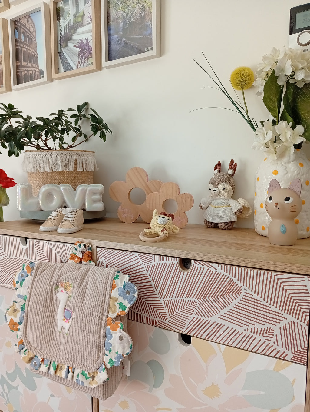 Broderie fixe Lama Beige