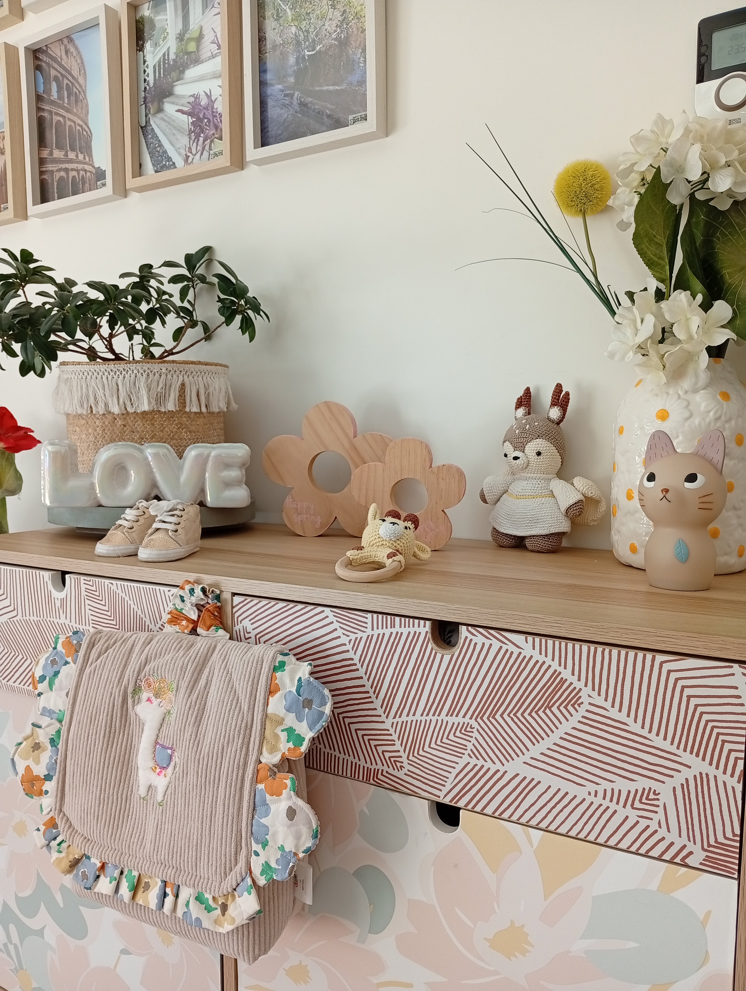 Broderie fixe Lama Beige