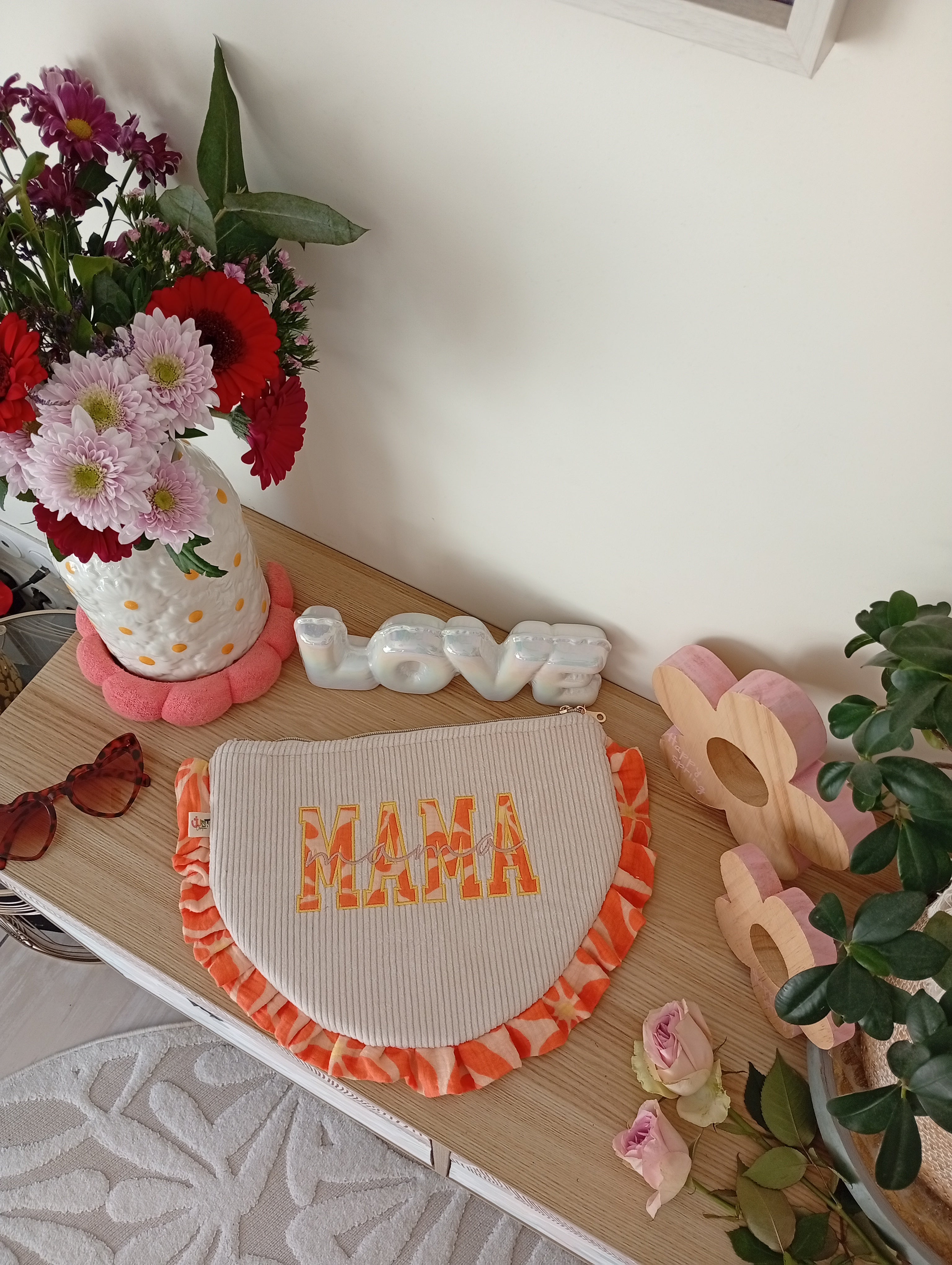 Mama Pochette Beige | Saumon