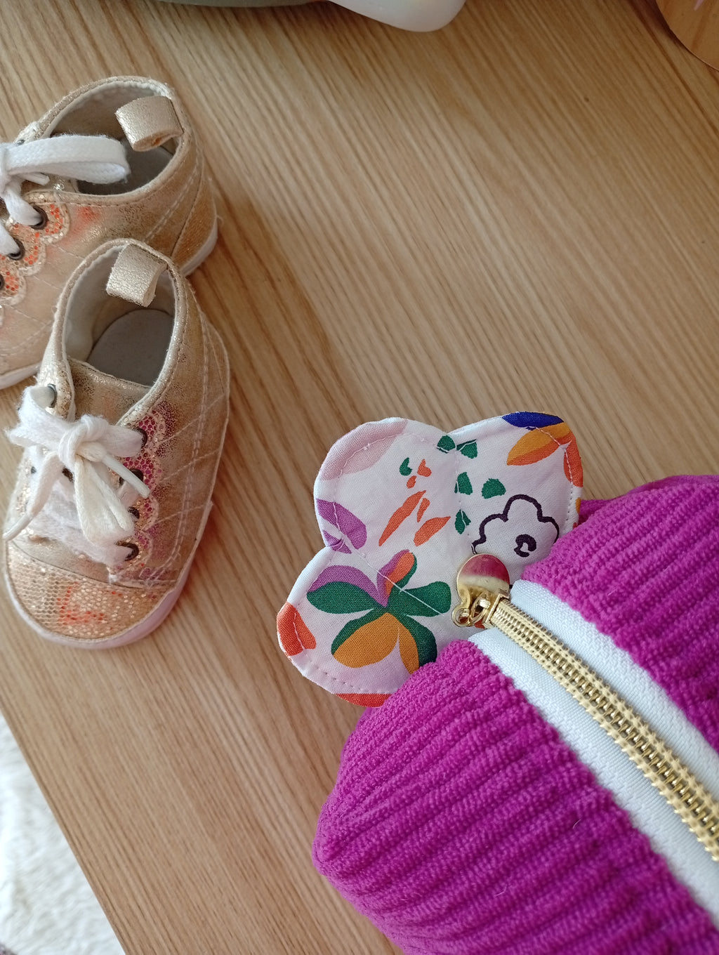 Mini trousse Coquillage Lettre | Cyclamen - Violette