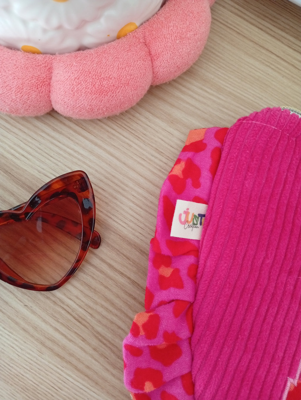 Mama Pochette Fuchsia | Léopard Rose