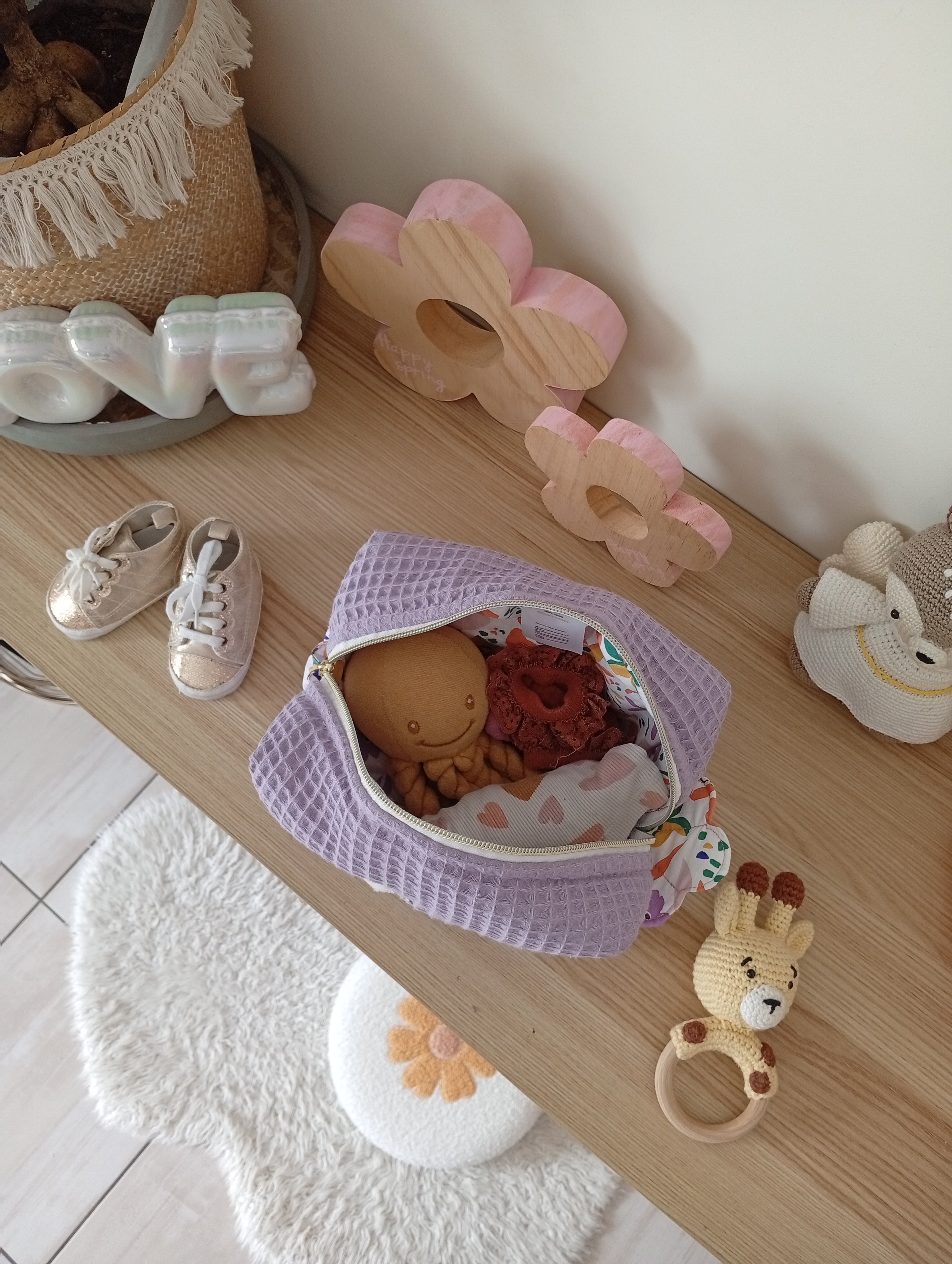 Trousse Coquillage Lama | Lila-Violette