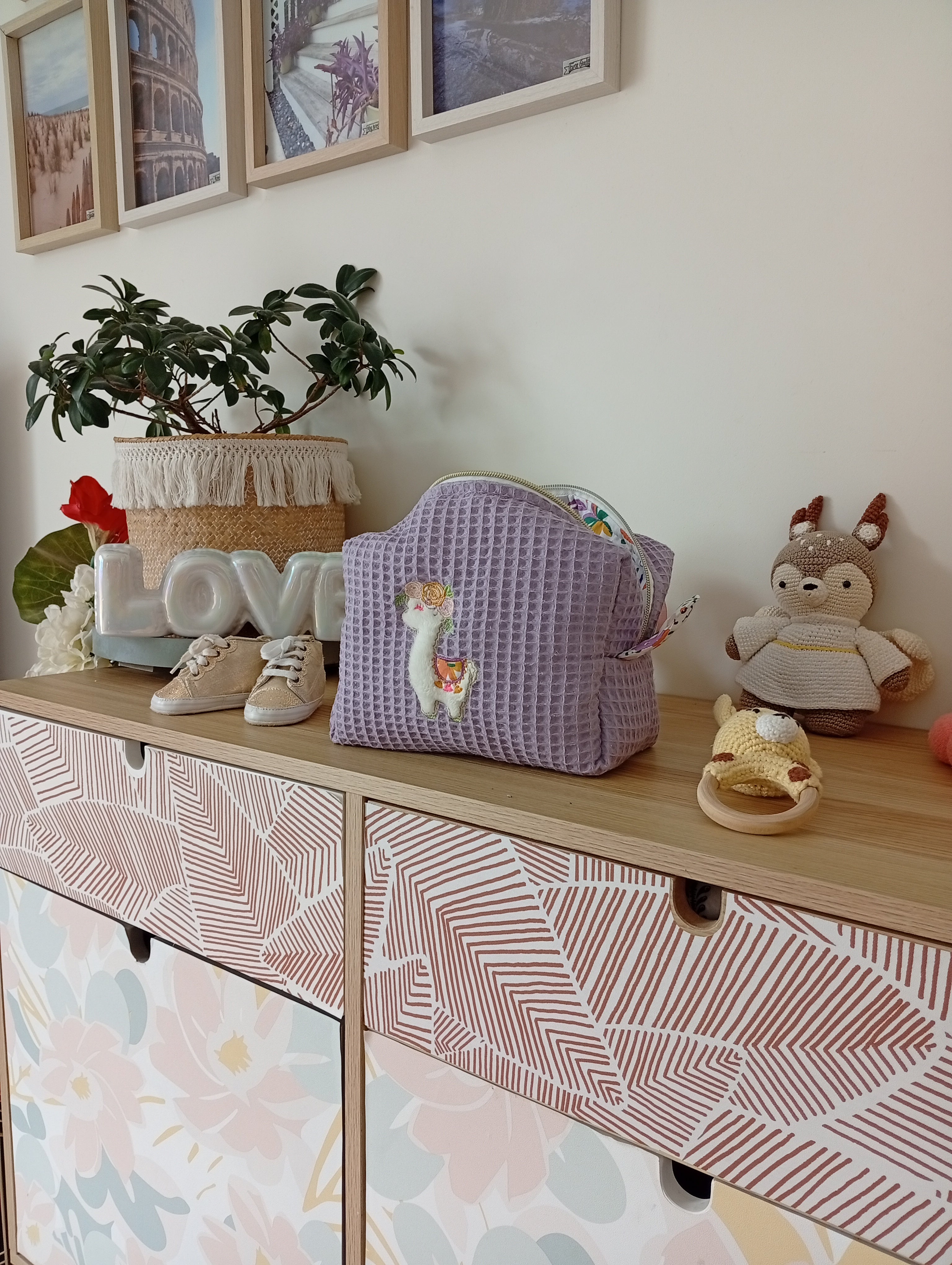 Trousse Coquillage Lama | Lila-Violette