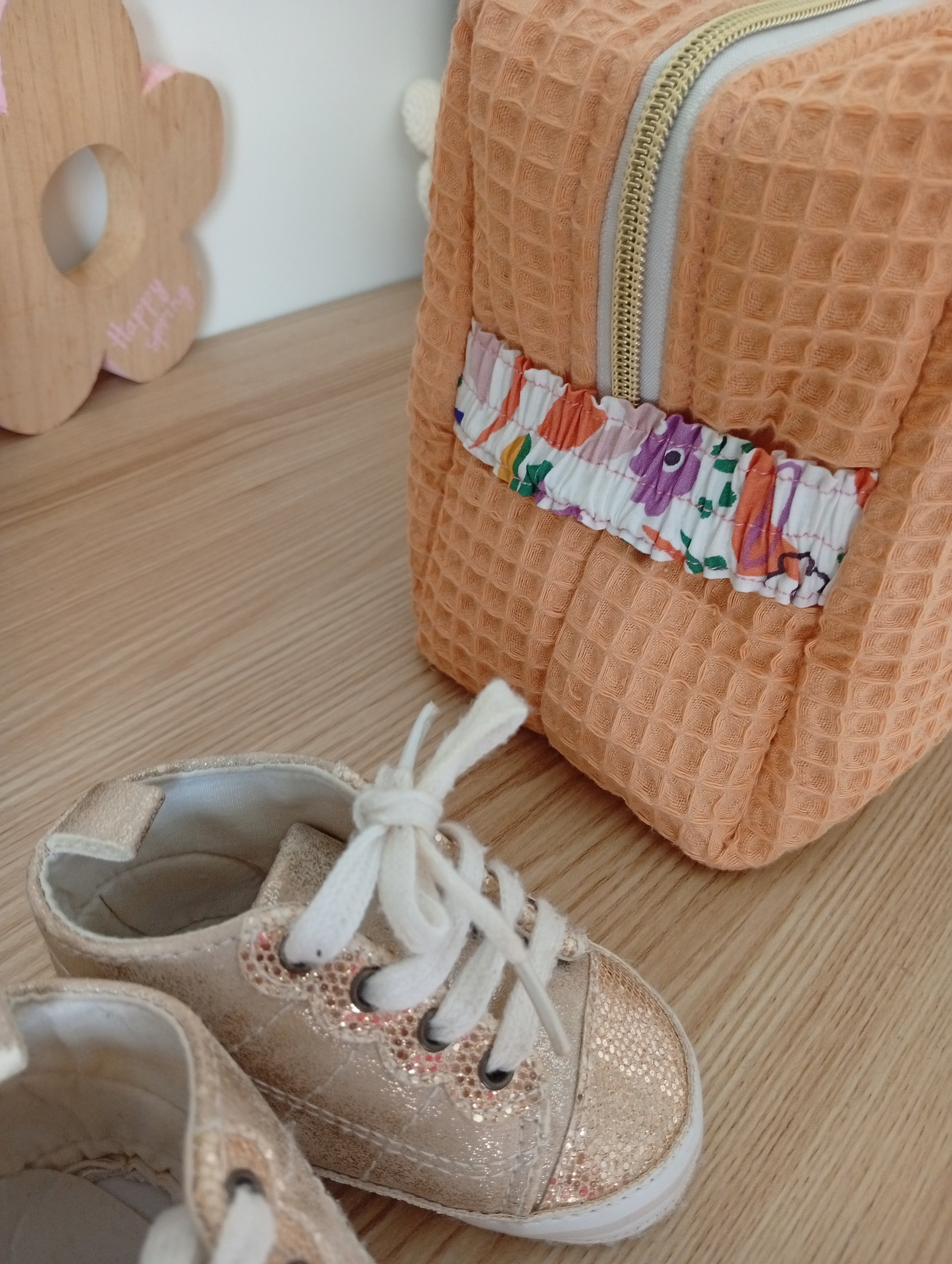 Trousse Coquillage Lama | Melon-Violette