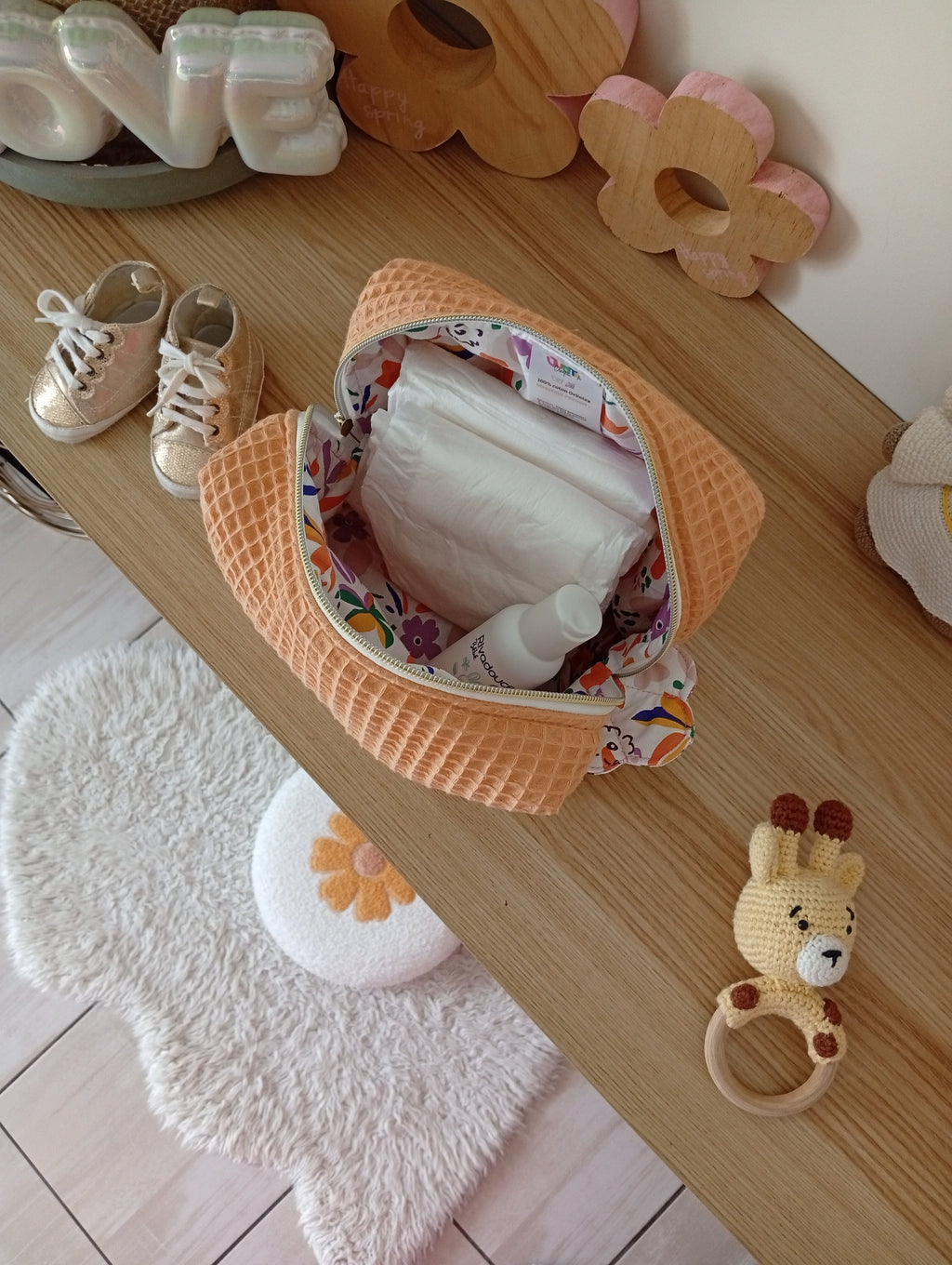 Trousse Coquillage Lama | Melon-Violette