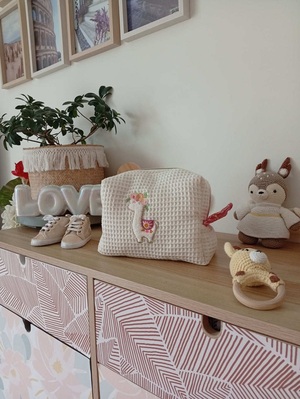 Trousse Coquillage Lama | Ecru-Marguerite