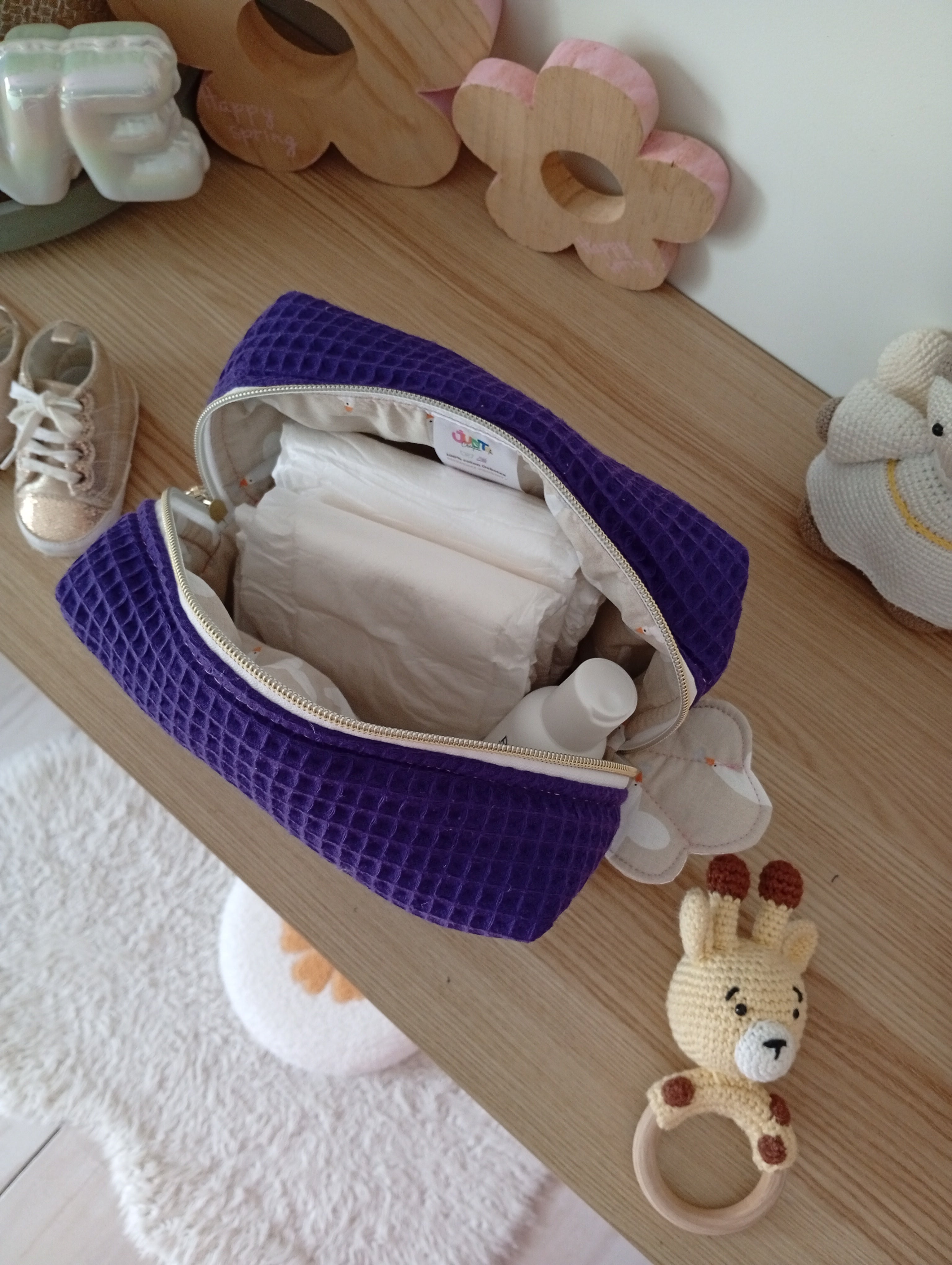 Trousse Coquillage Lama | Violet Foncé-Hirondelle