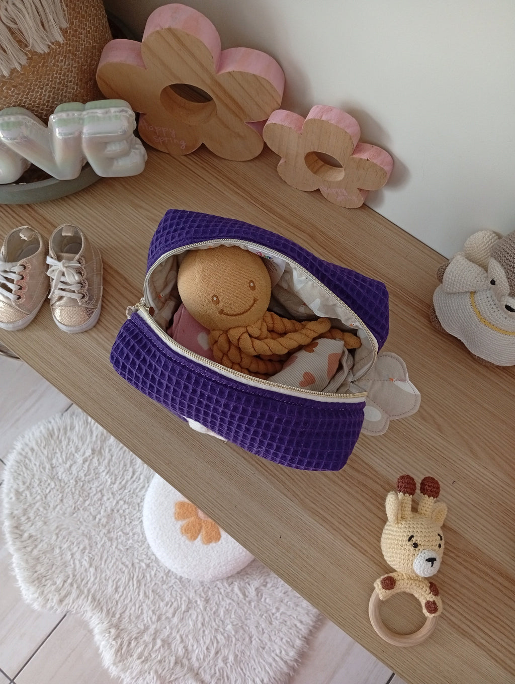 Trousse Coquillage Lama | Violet Foncé-Hirondelle