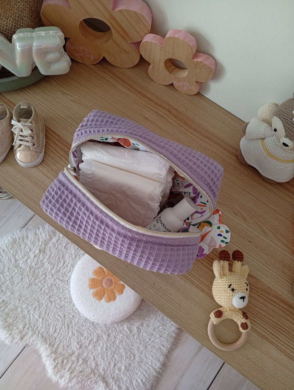 Trousse Coquillage Lama | Lila-Violette