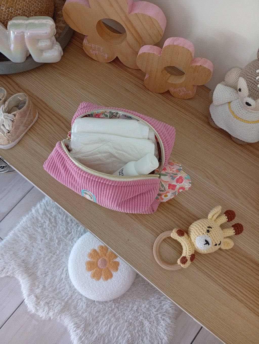 Mini trousse Coquillage Lettre | Rose-Janet Rose
