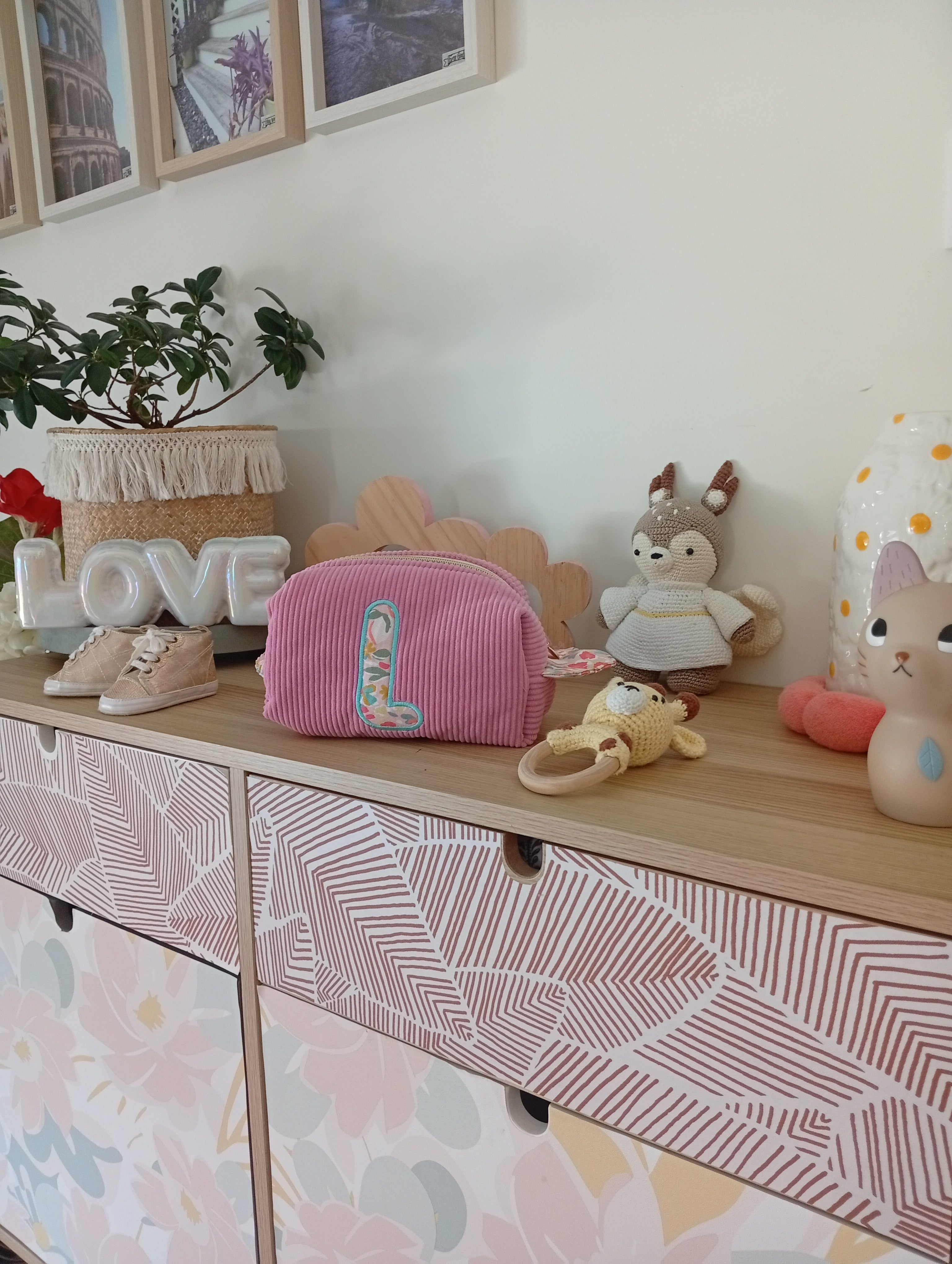 Mini trousse Coquillage Lettre | Rose-Janet Rose