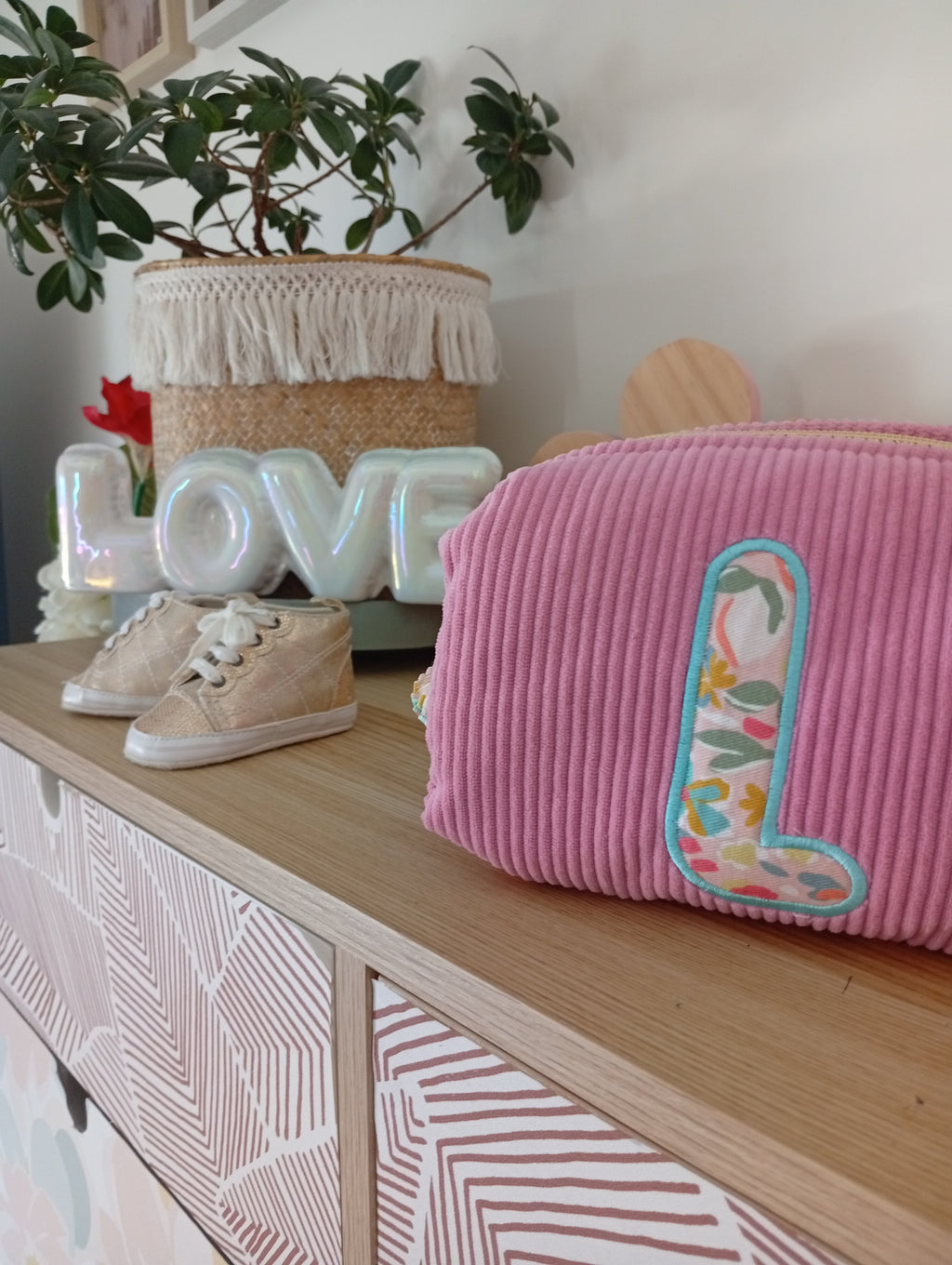 Mini trousse Coquillage Lettre | Rose-Janet Rose