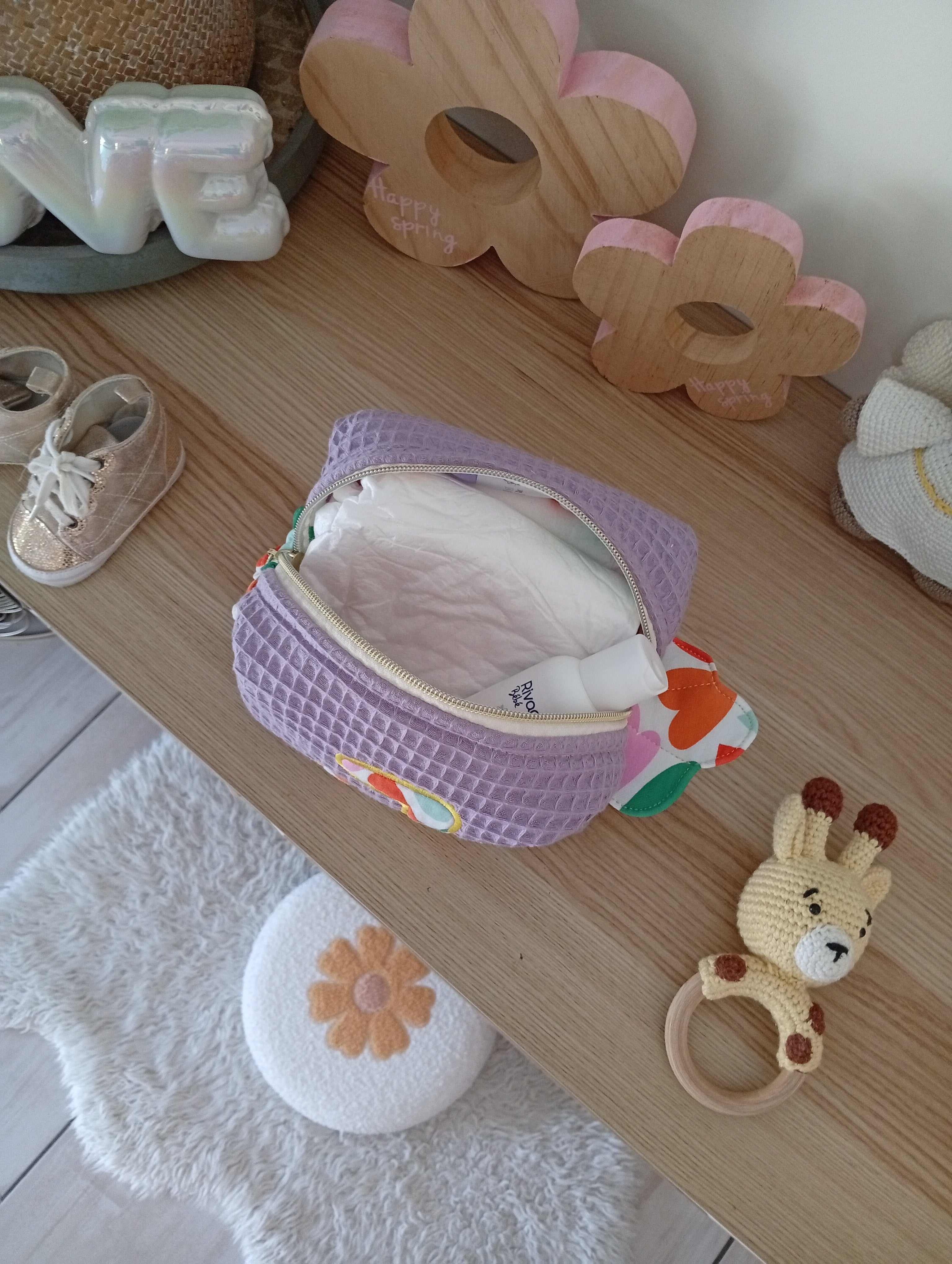 Mini trousse Coquillage Lettre | Lila-Cœur