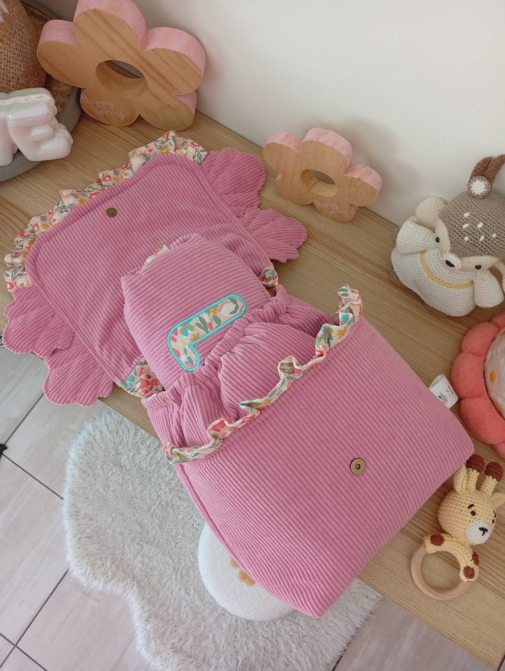 Mini trousse Coquillage Lettre | Rose-Janet Rose