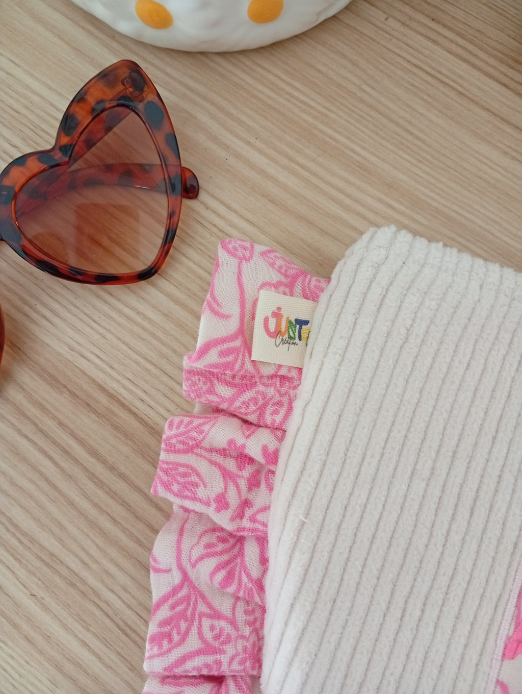 Mama Pochette Beige | Fleurs Rose