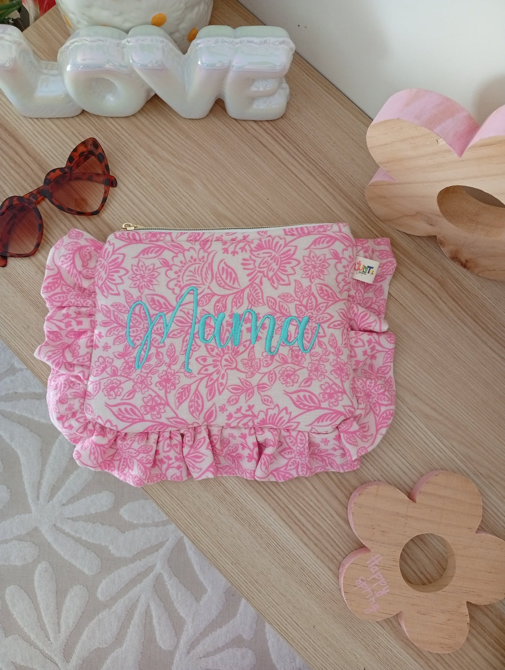 Mini Pochette | Fleurs Rose