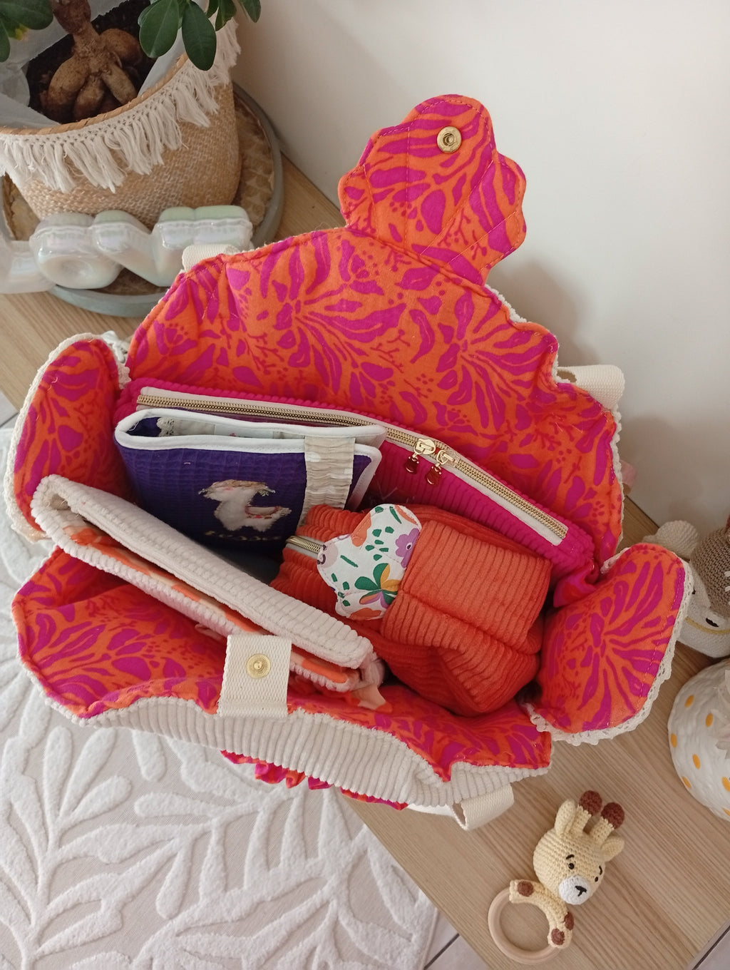 Mama Cabas Beige | Orange Violet