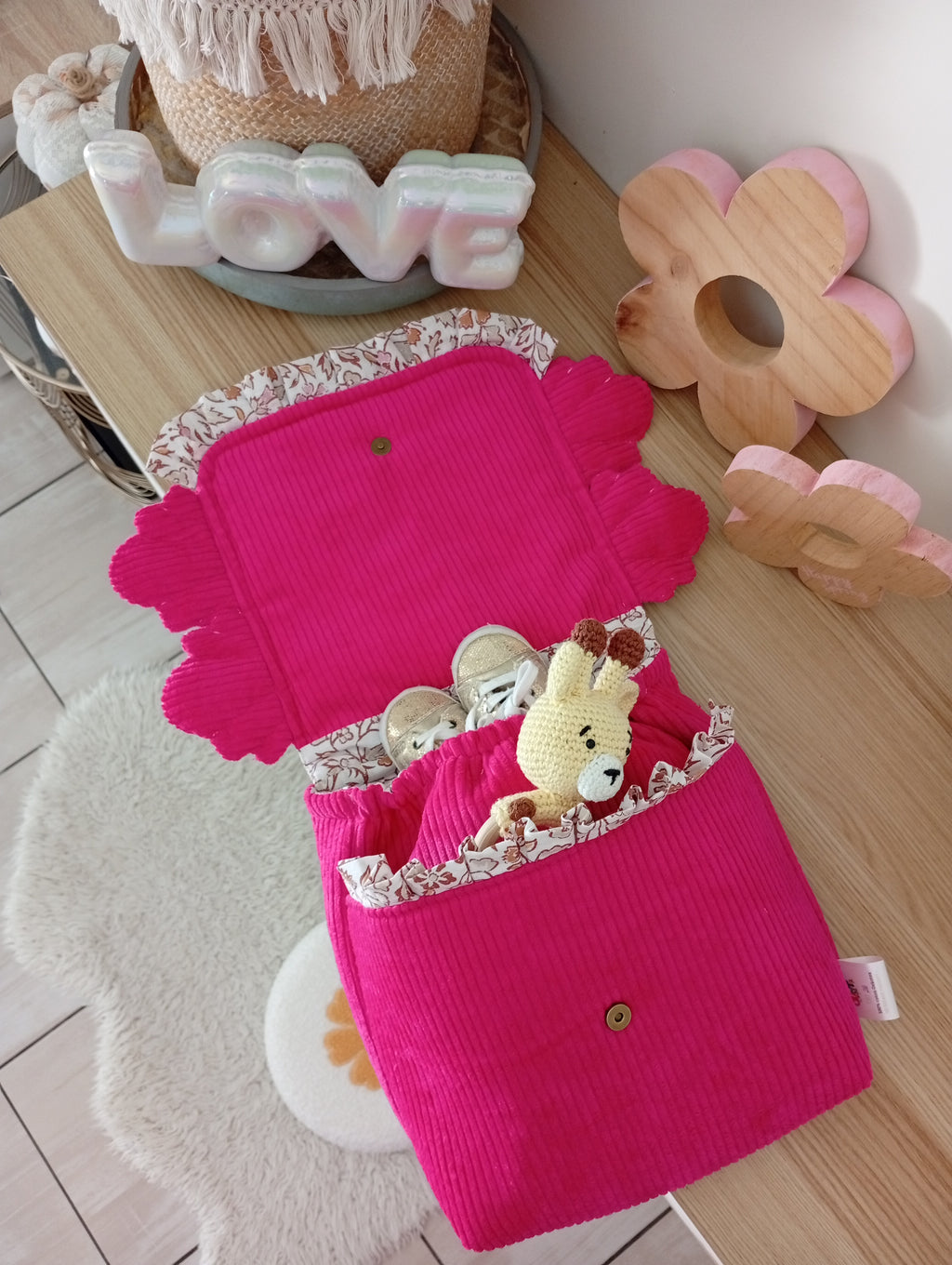 Le 1er sac de demoiselle Lama Fuchsia | Pastel