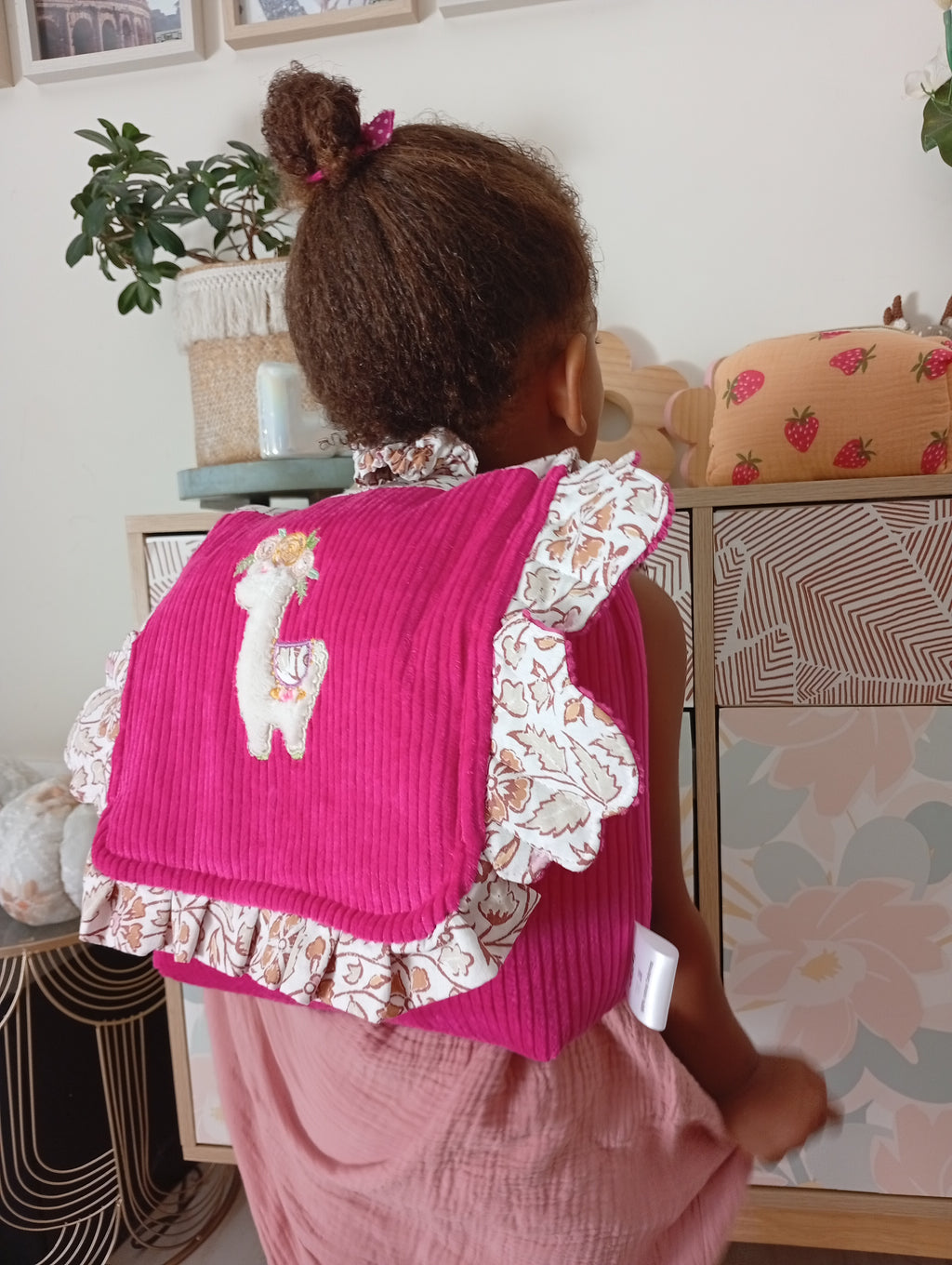 Le 1er sac de demoiselle Lama Fuchsia | Pastel