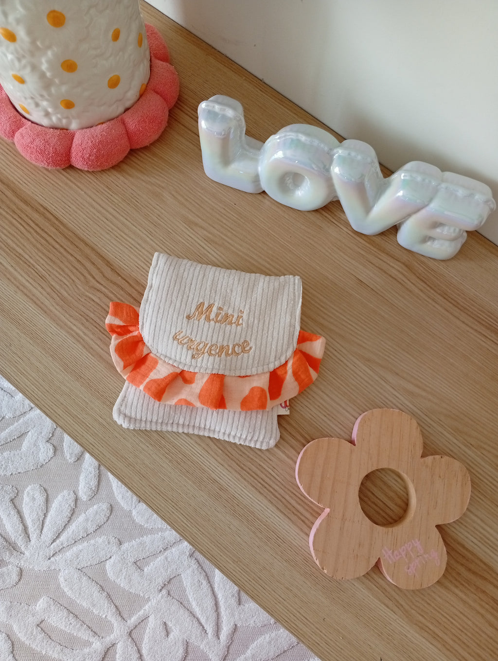 Mini Urgence Beige | Fleurs Saumon