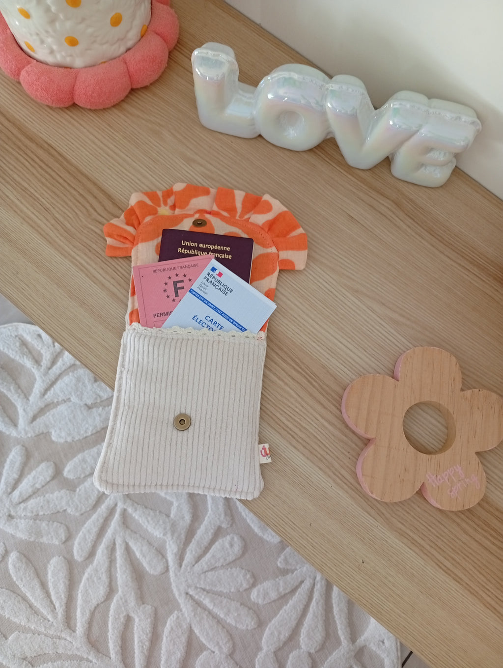 Mini Urgence Beige | Fleurs Saumon