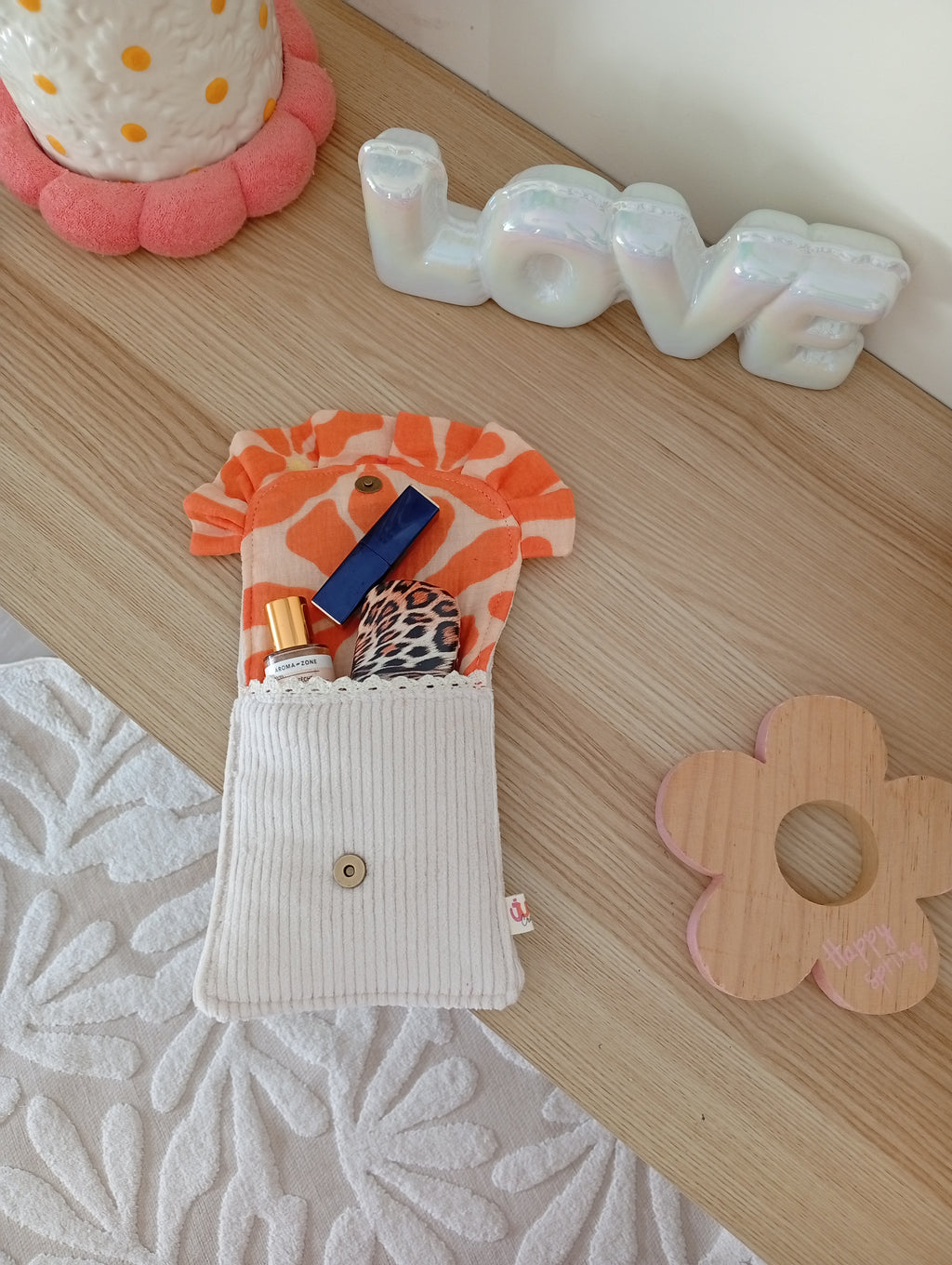 Mini Urgence Beige | Fleurs Saumon