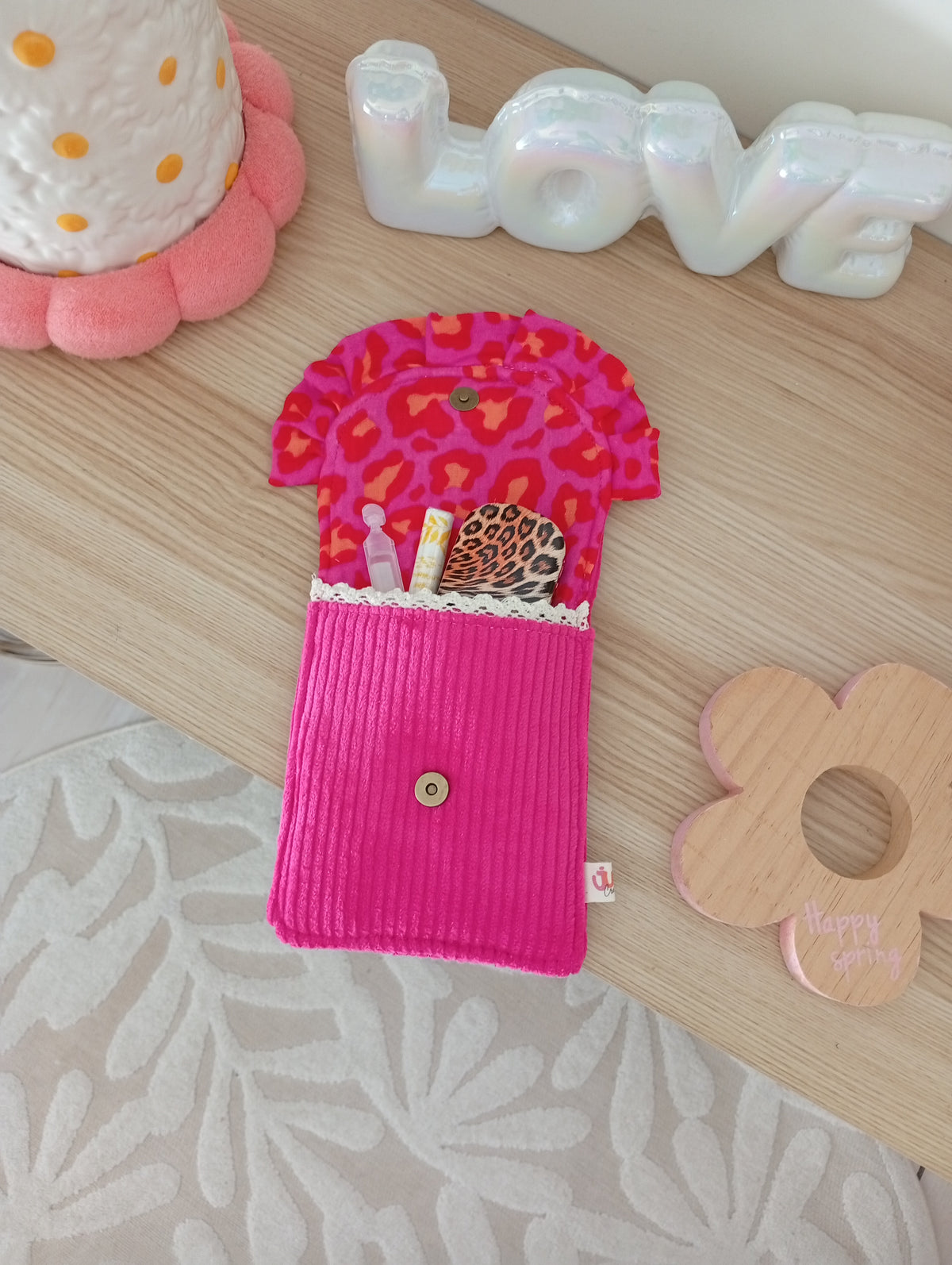 Mini Urgence Fuchsia | Léopard Rose