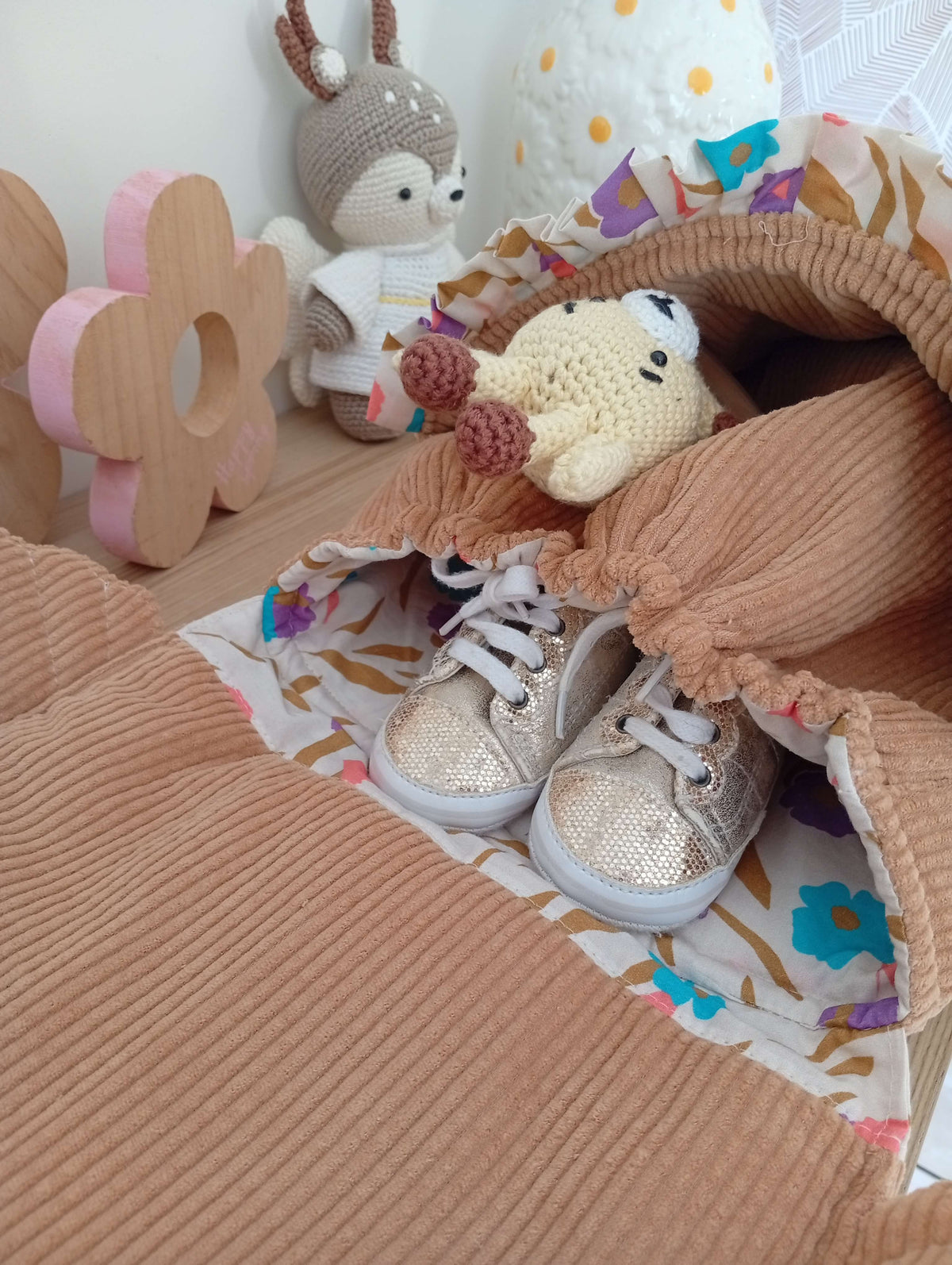 Le 1er sac de demoiselle Lama | Camel - Multi Fleurs