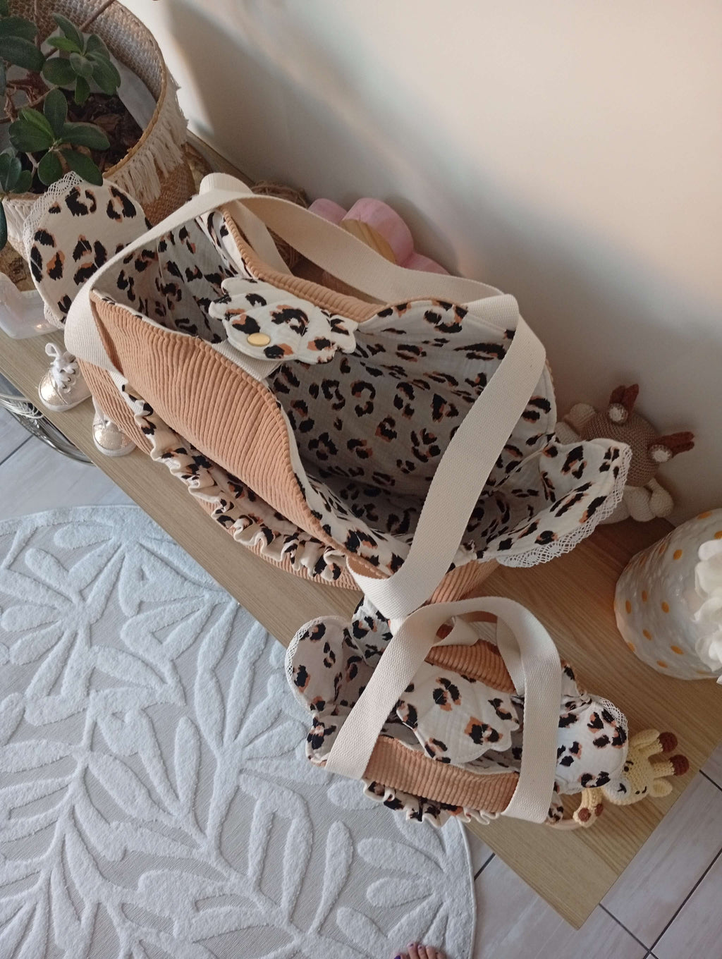 Matchy de Cabas Camel | Léopard