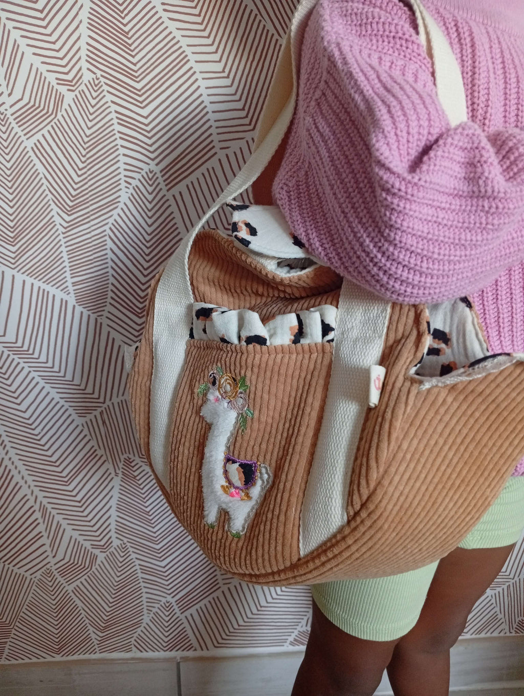 Matchy de Cabas Camel | Léopard
