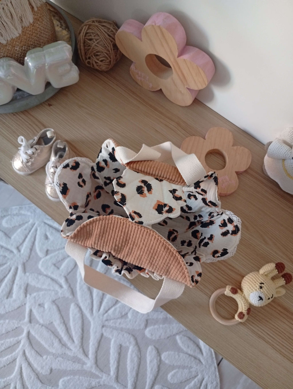 Matchy de Cabas Camel | Léopard