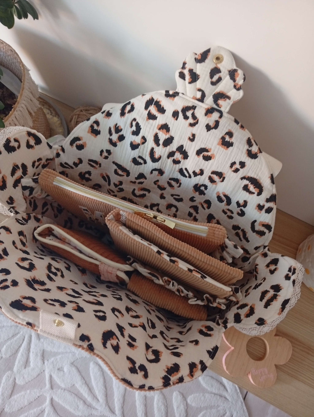 Mama Cabas Camel | Léopard
