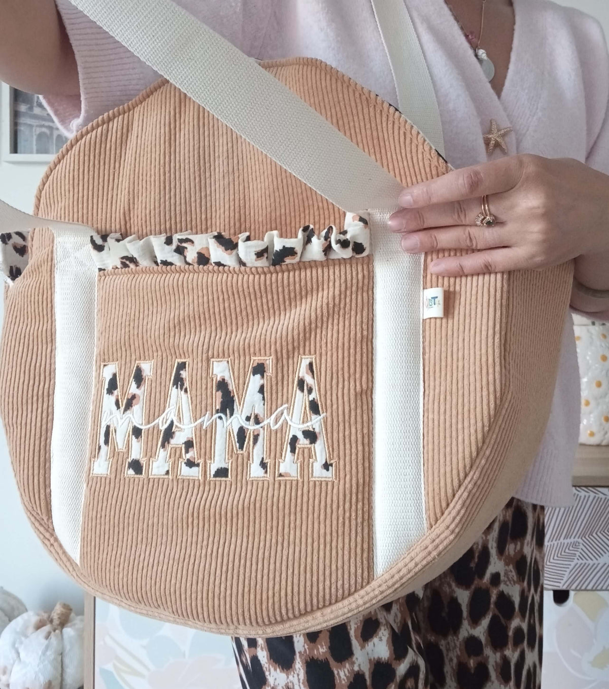 Mama Cabas Camel | Léopard