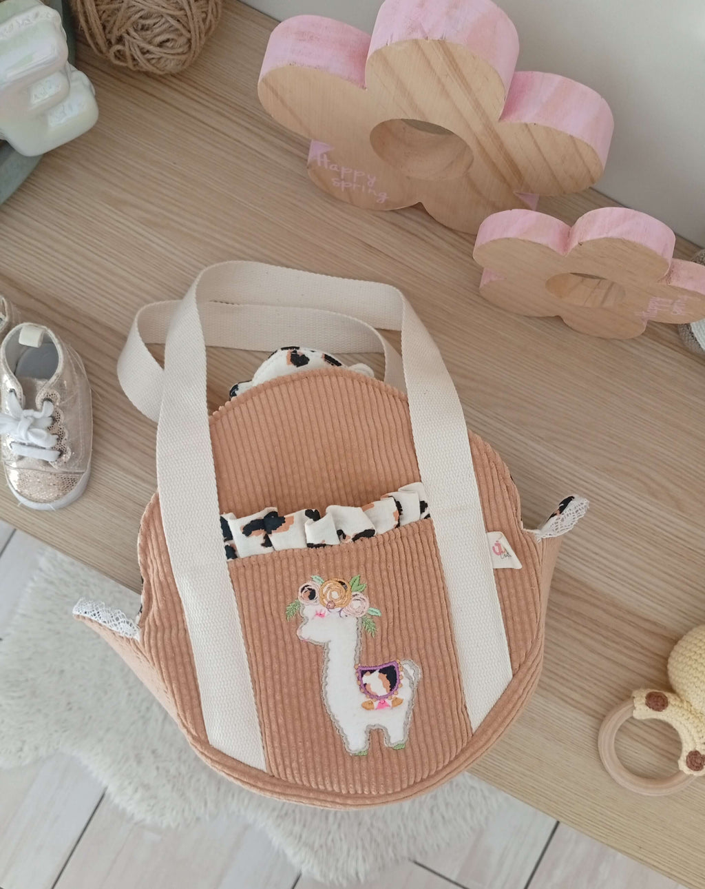 Matchy de Cabas Camel | Léopard