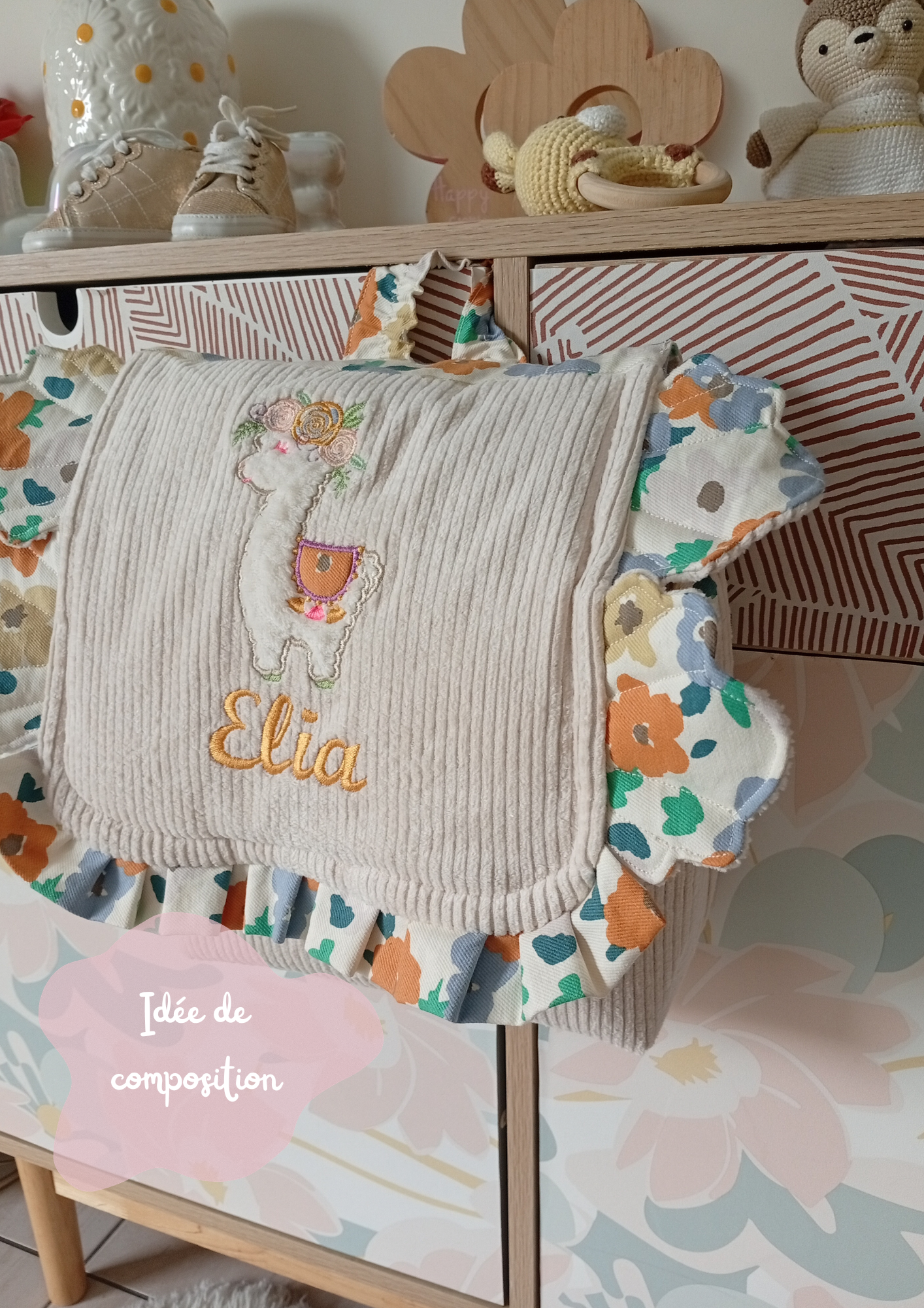 Le 1er sac de demoiselle Lama - Personnalisable