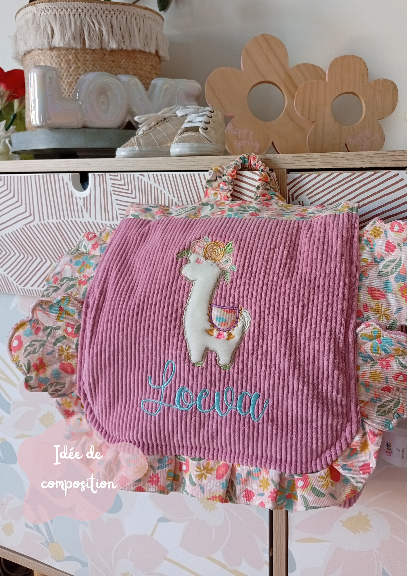 Le 1er sac de demoiselle Lama - Personnalisable