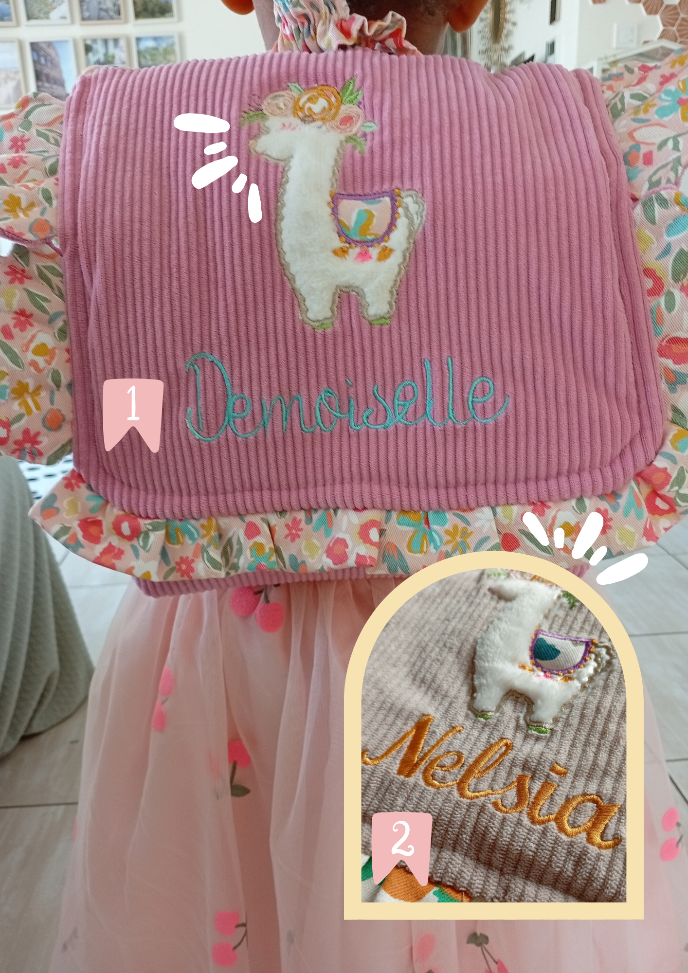 Le 1er sac de demoiselle Lama - Personnalisable
