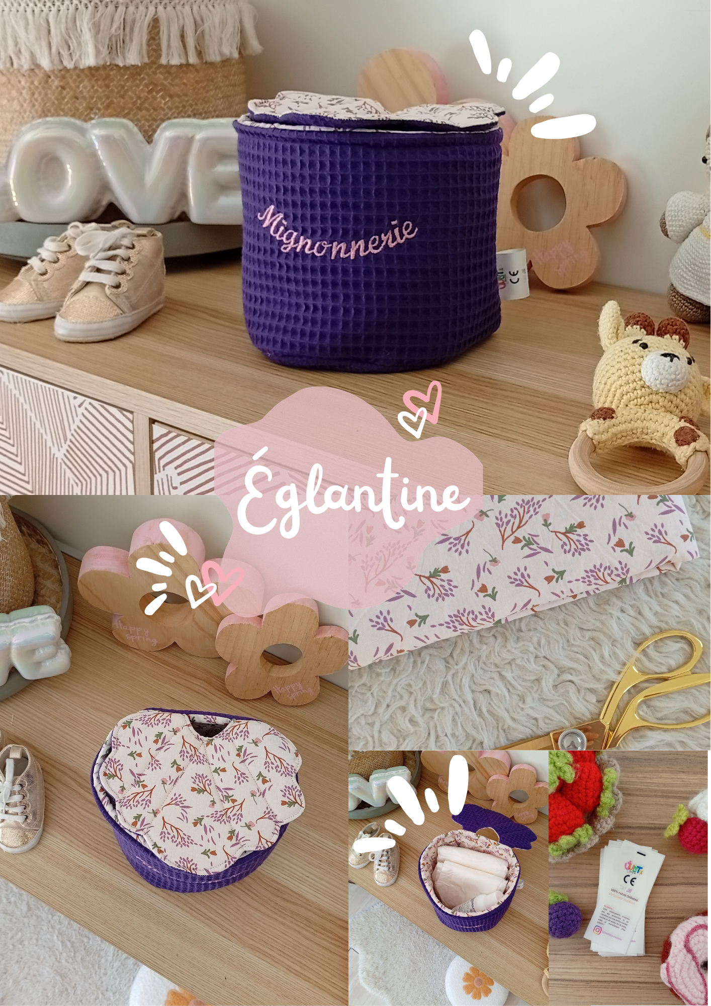 Panier Coquillage Fleurie