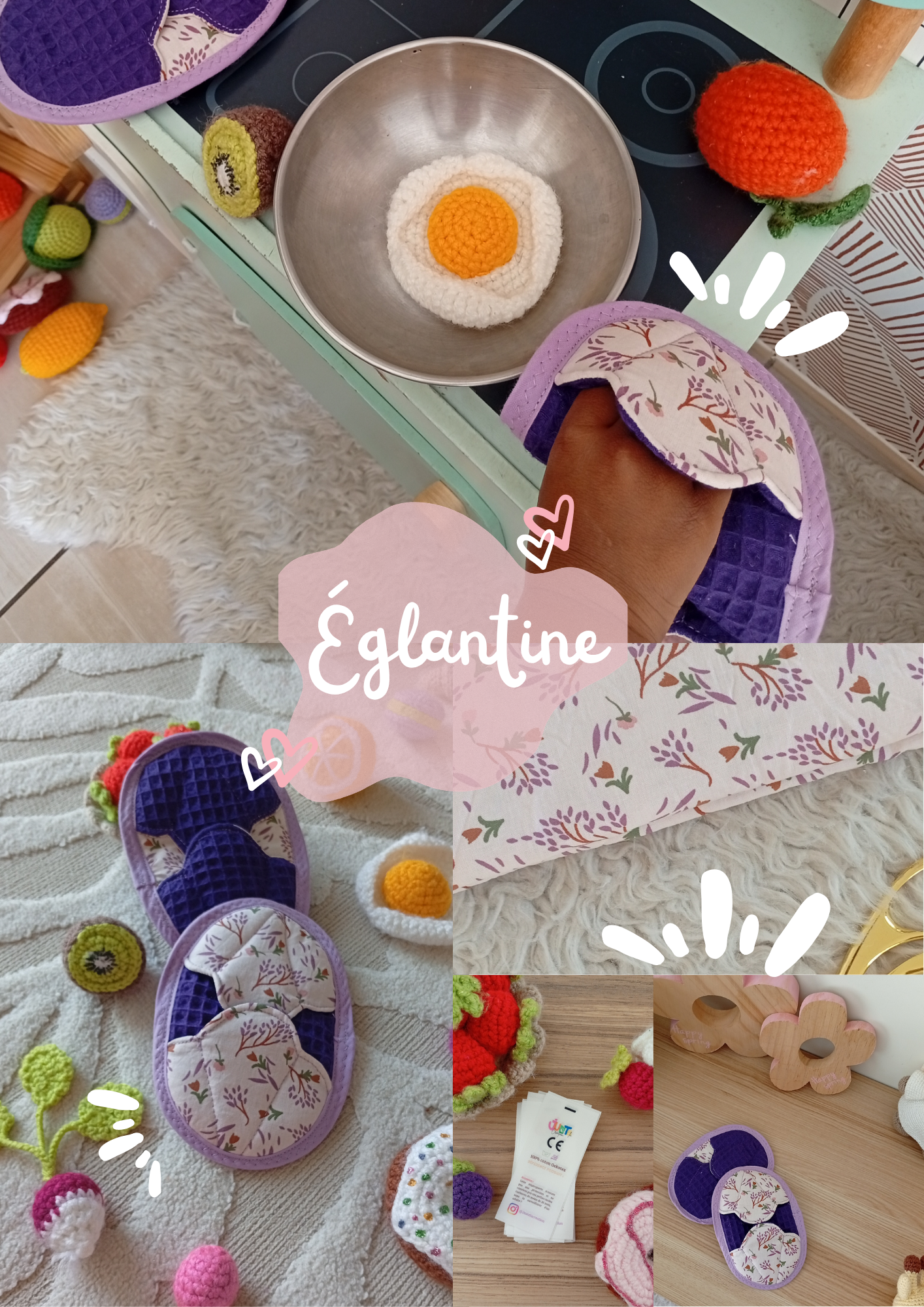 Gants Coquillage Fleurie