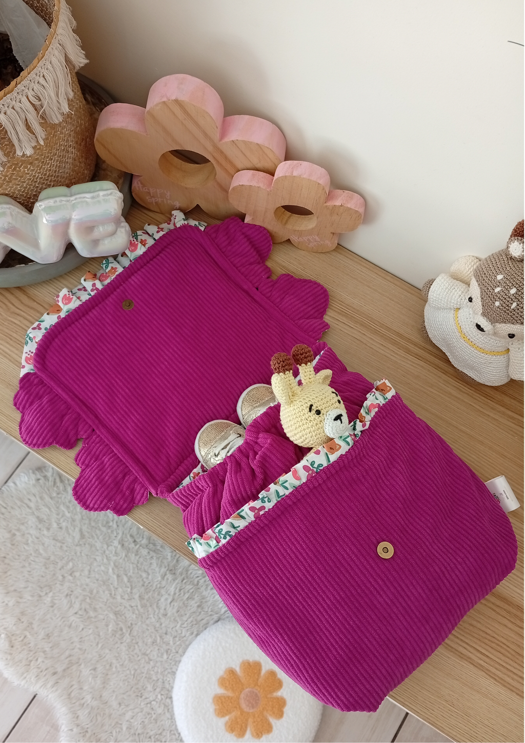 Broderie fixe Lama Cyclamen