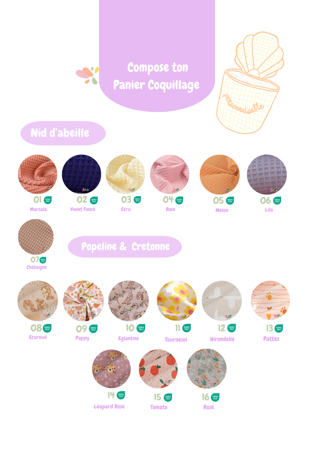 Panier Coquillage | Personnalisable