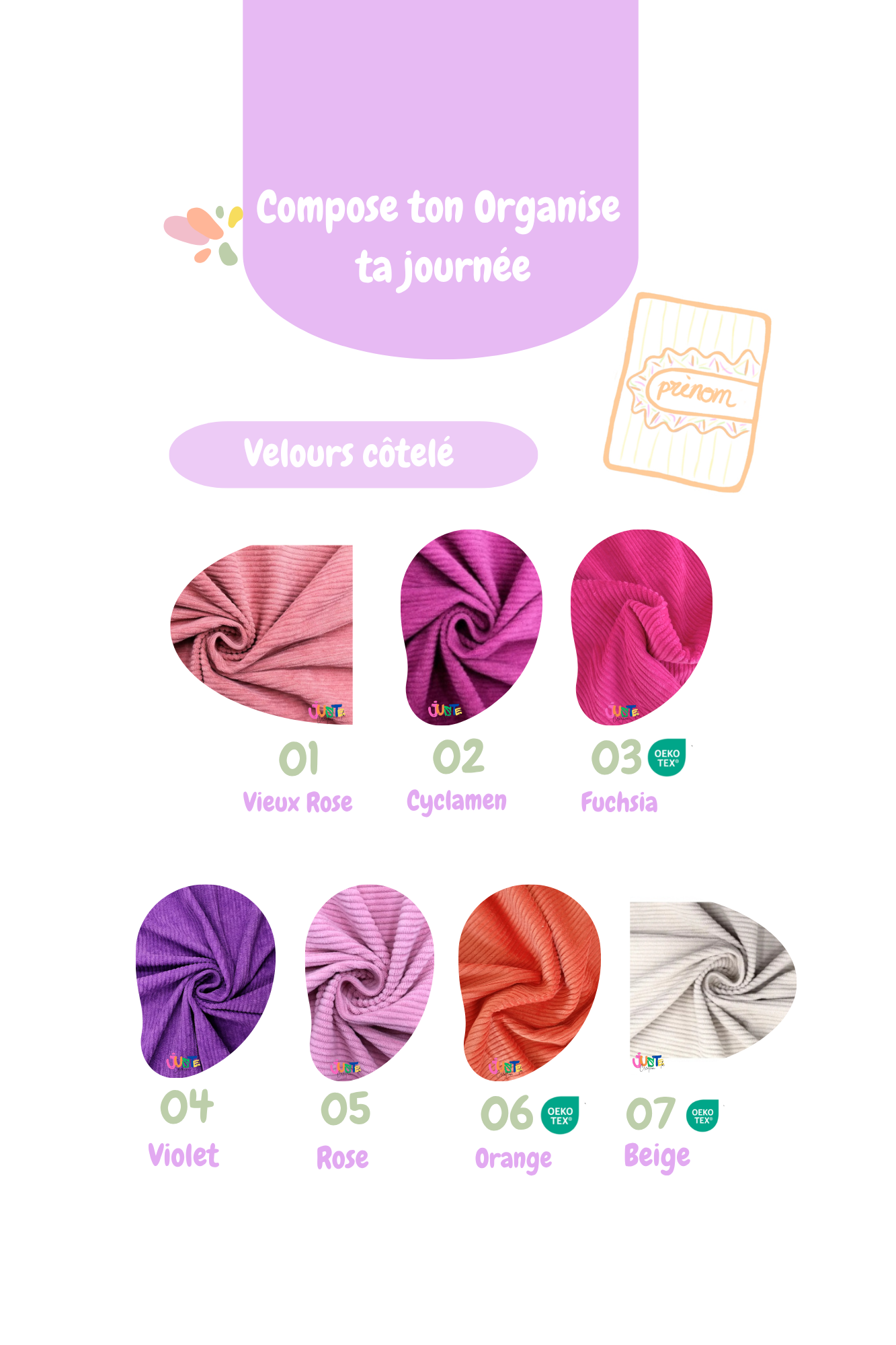 Organise ta journée Personnalisable