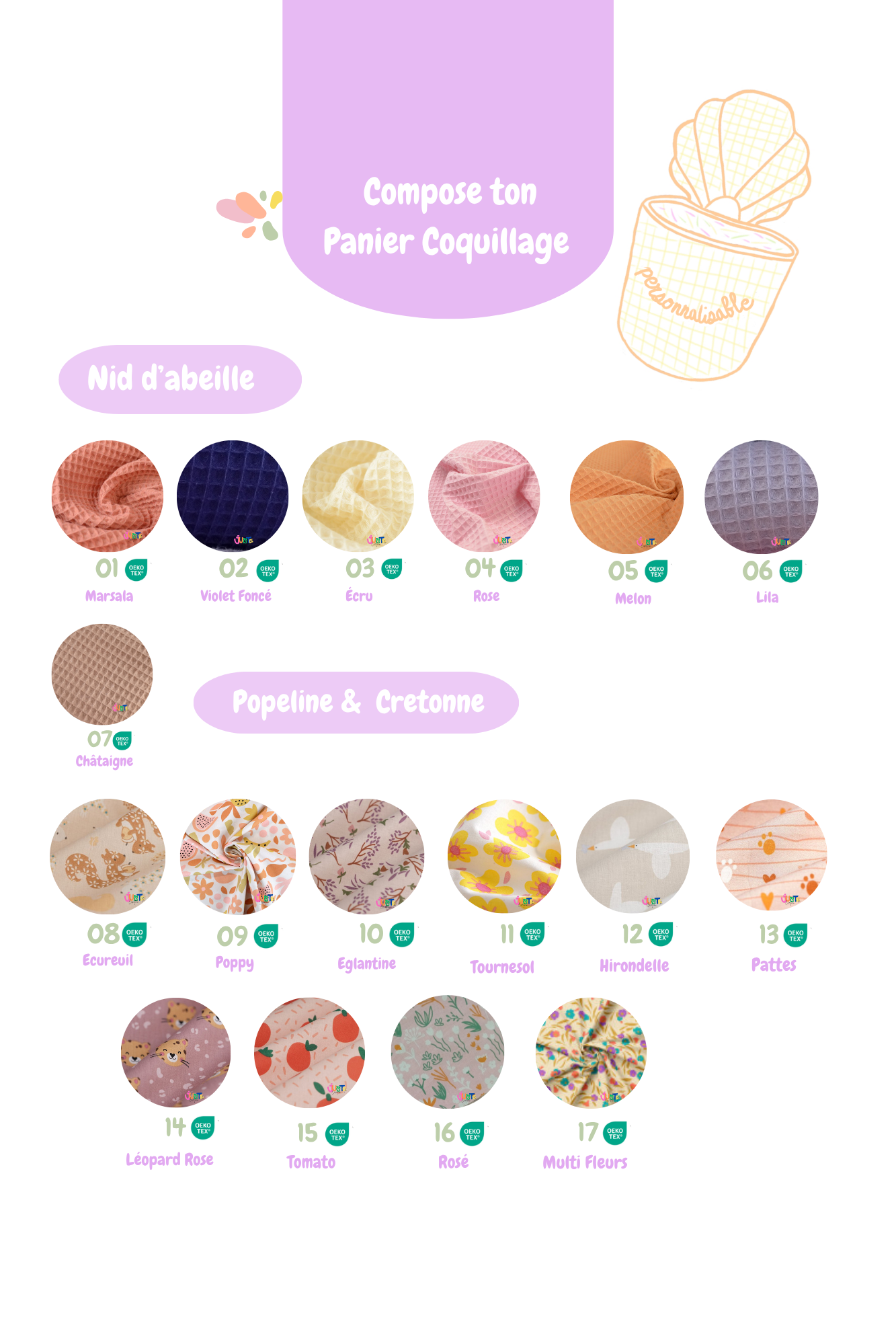 Panier Coquillage | Personnalisable