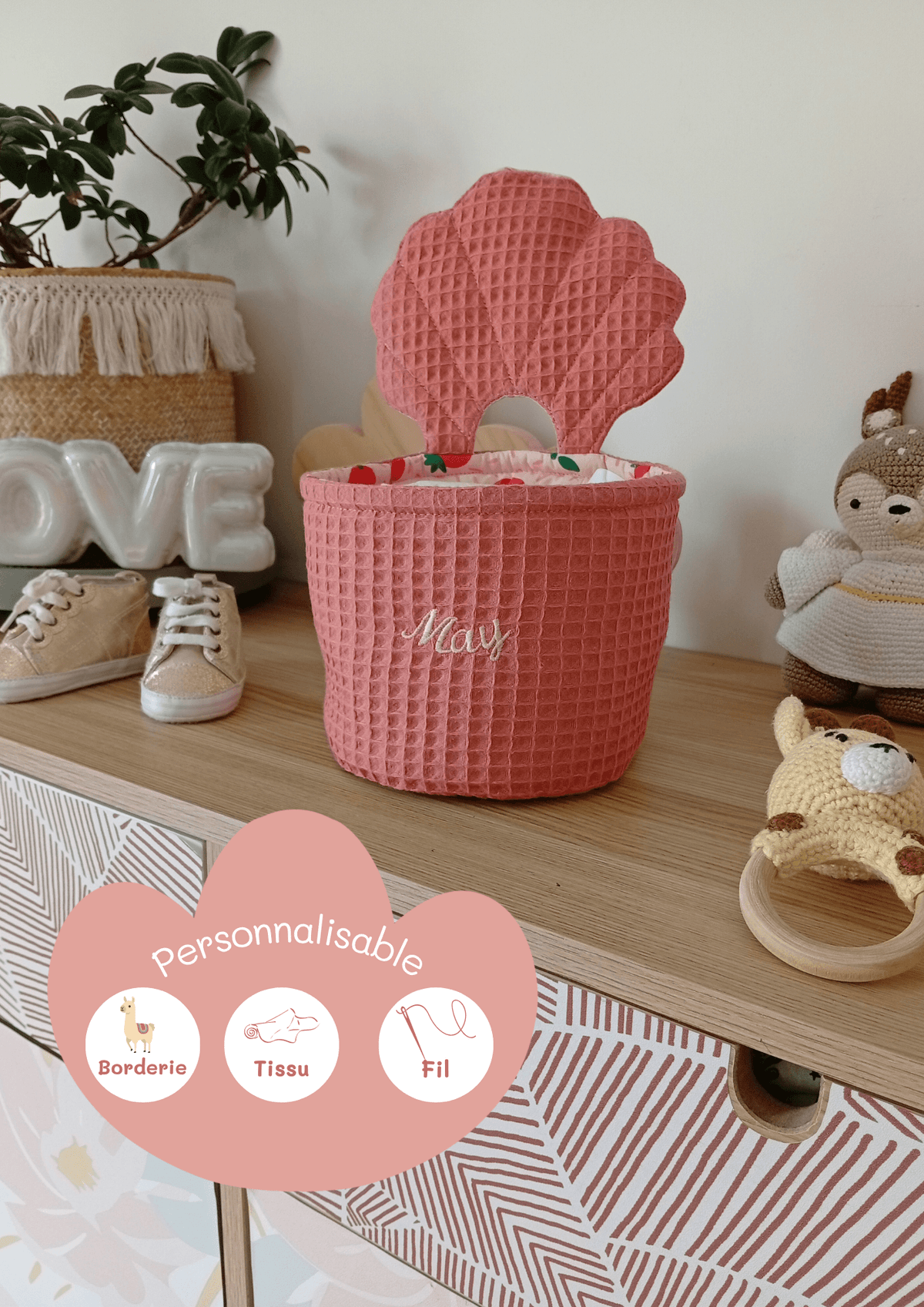 Panier Coquillage | Personnalisable