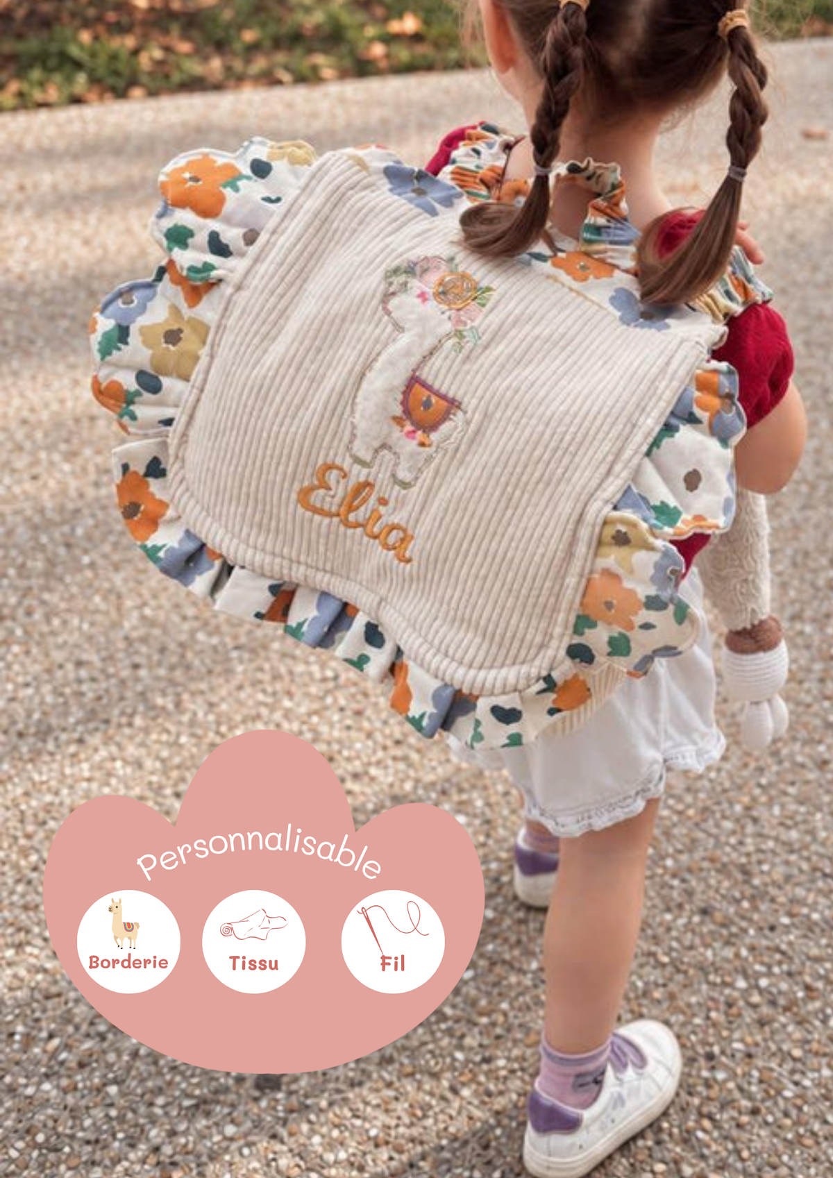 Le 1er sac de demoiselle Lama - Personnalisable
